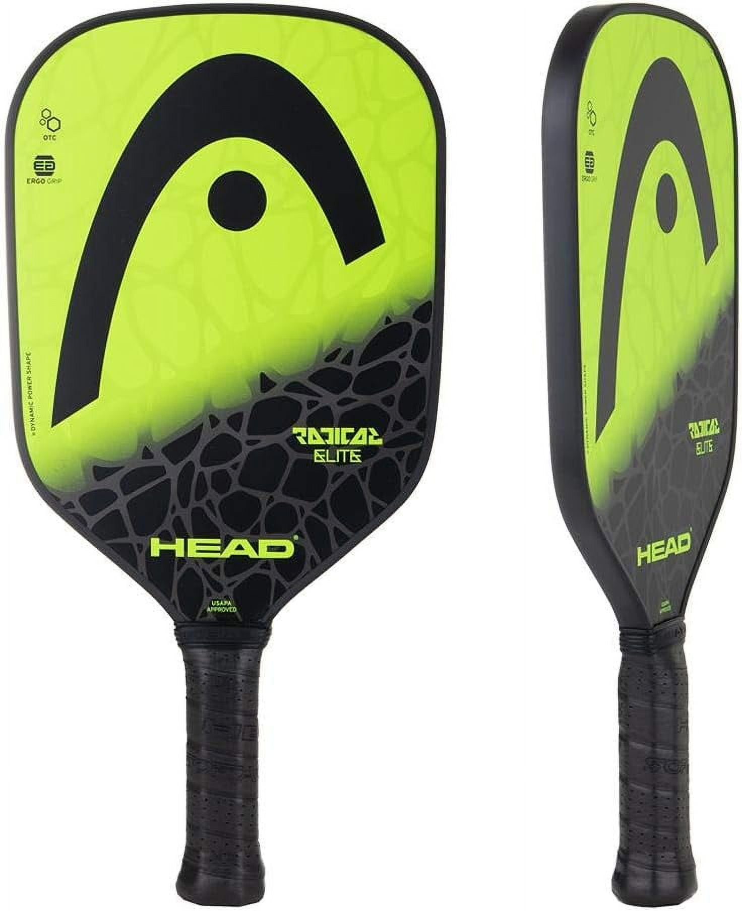 HEAD Radical Elite Pickleball Paddle (Black, 8.1 oz) rrh9b