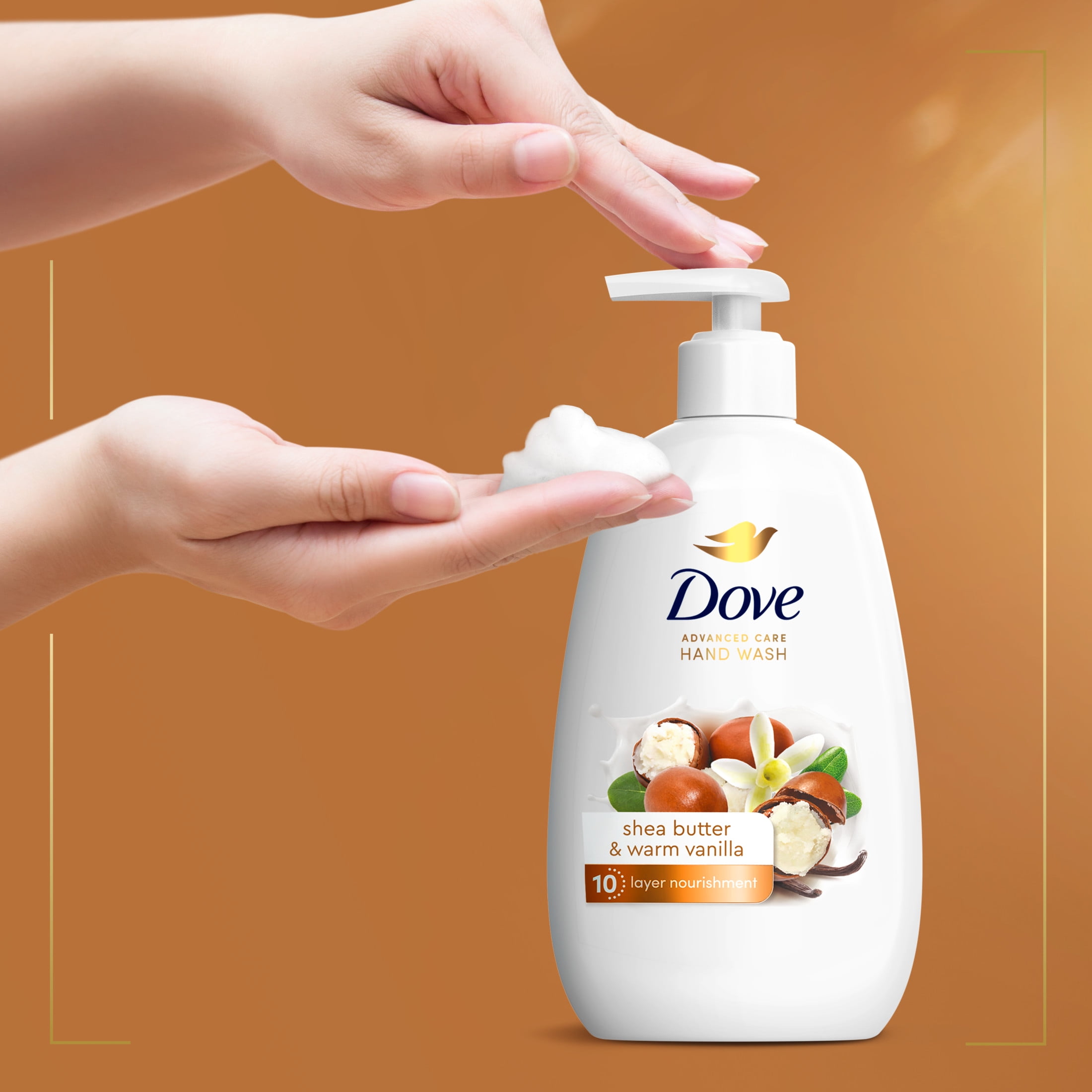 Dove Advanced Care Hand Wash, Shea Butter & Warm Vanilla Moisturizing Cleanser (12 oz) cosvr