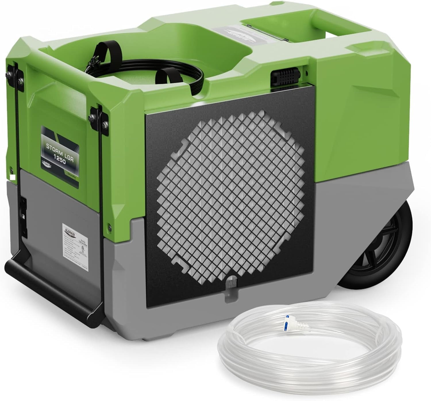 AlorAir LGR Commercial Dehumidifier with Built-in Pump, High-Capacity Industrial Moisture Removal for Water Damage Restoration (Green, 3000 Sq. Ft.) hf58f