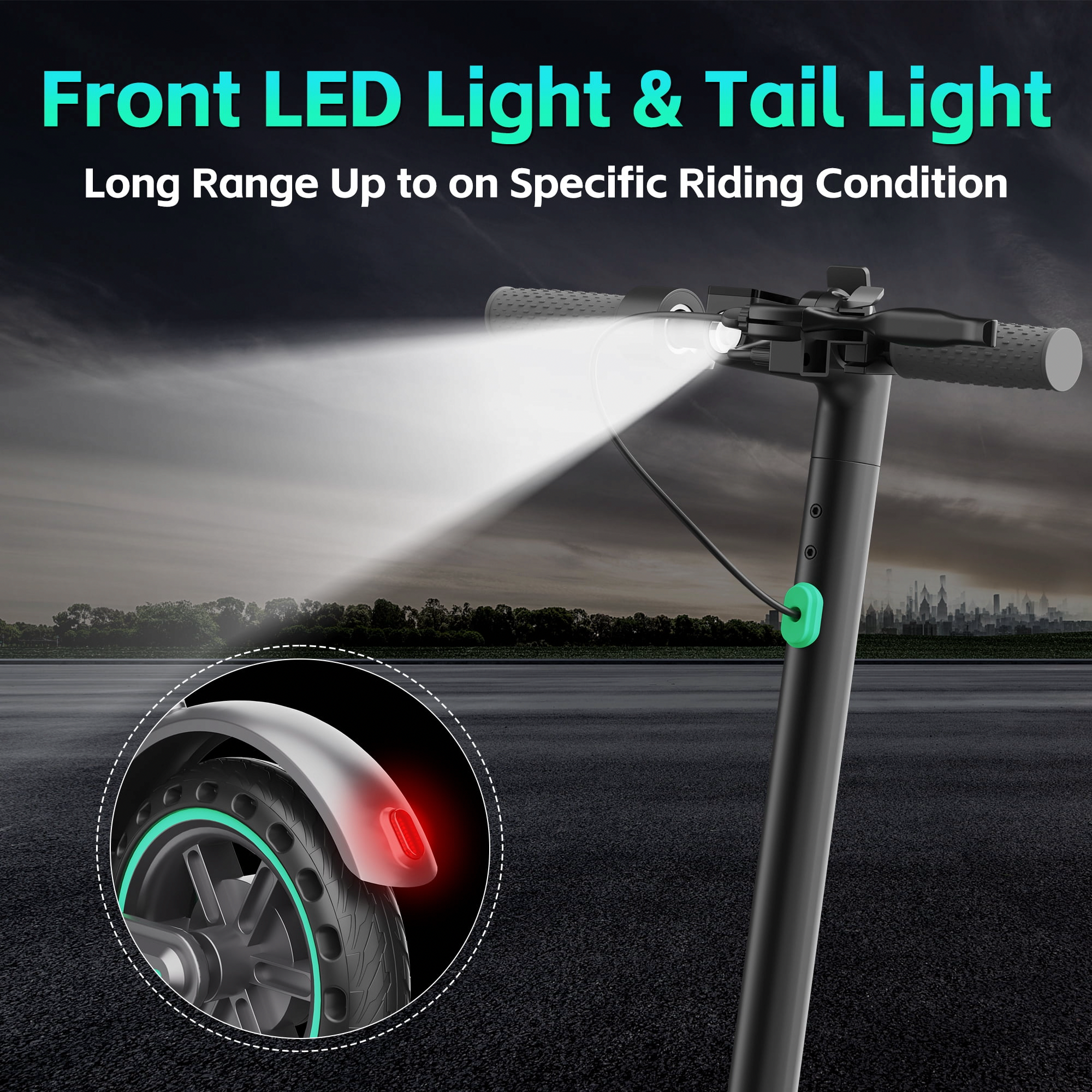 Keemigo Electric Scooter for Adults, Foldable Portable Commuter E-Scooter, 350W Motor, 19mph Max Speed, 20 Mile Range (Blue, 8.5 in) vsk56
