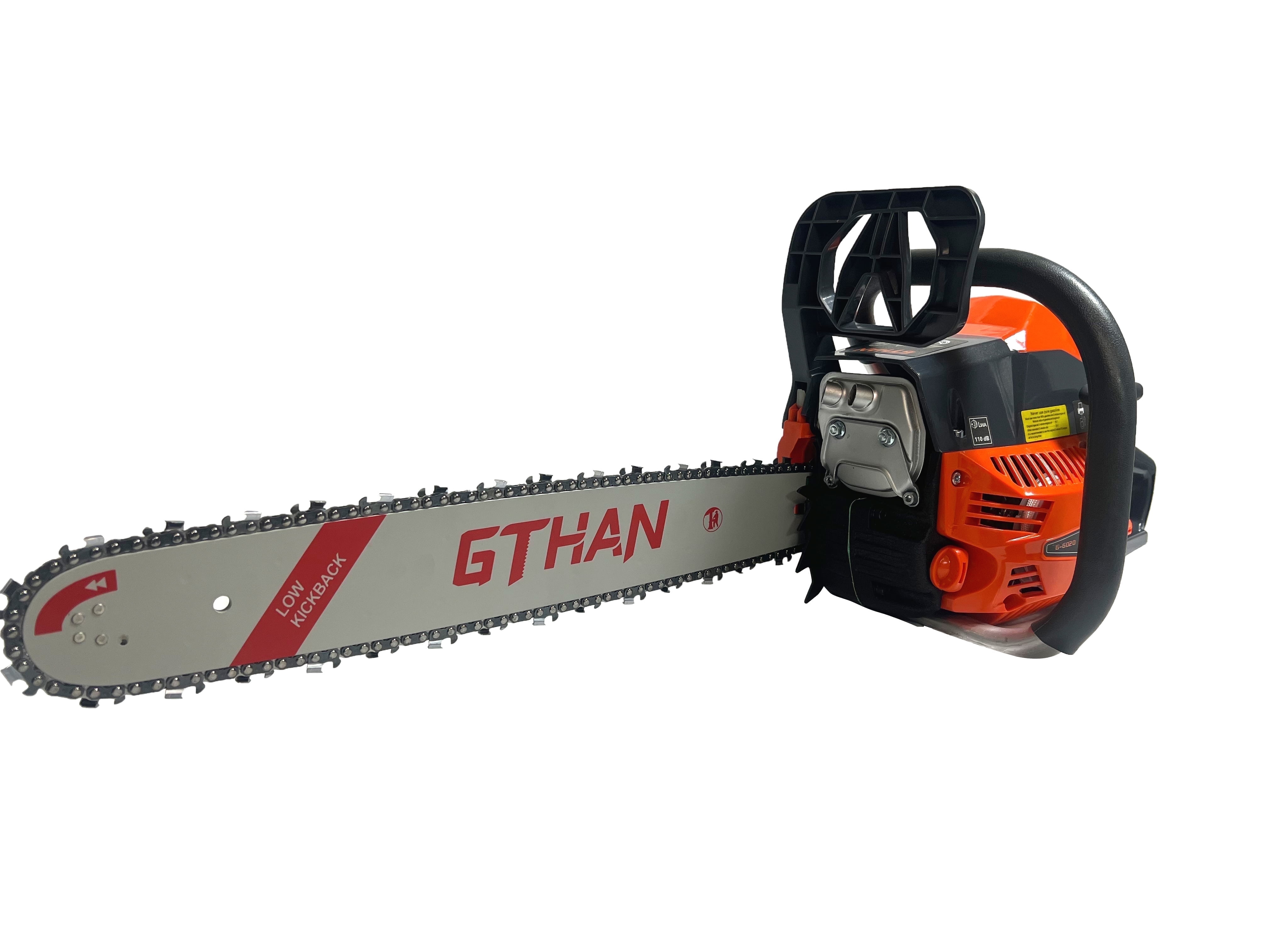 GTHAN Gas Chainsaw 62cc 2-Cycle Engine High-Performance Wood Cutting Tool (Orange, 20 in) xqx4n