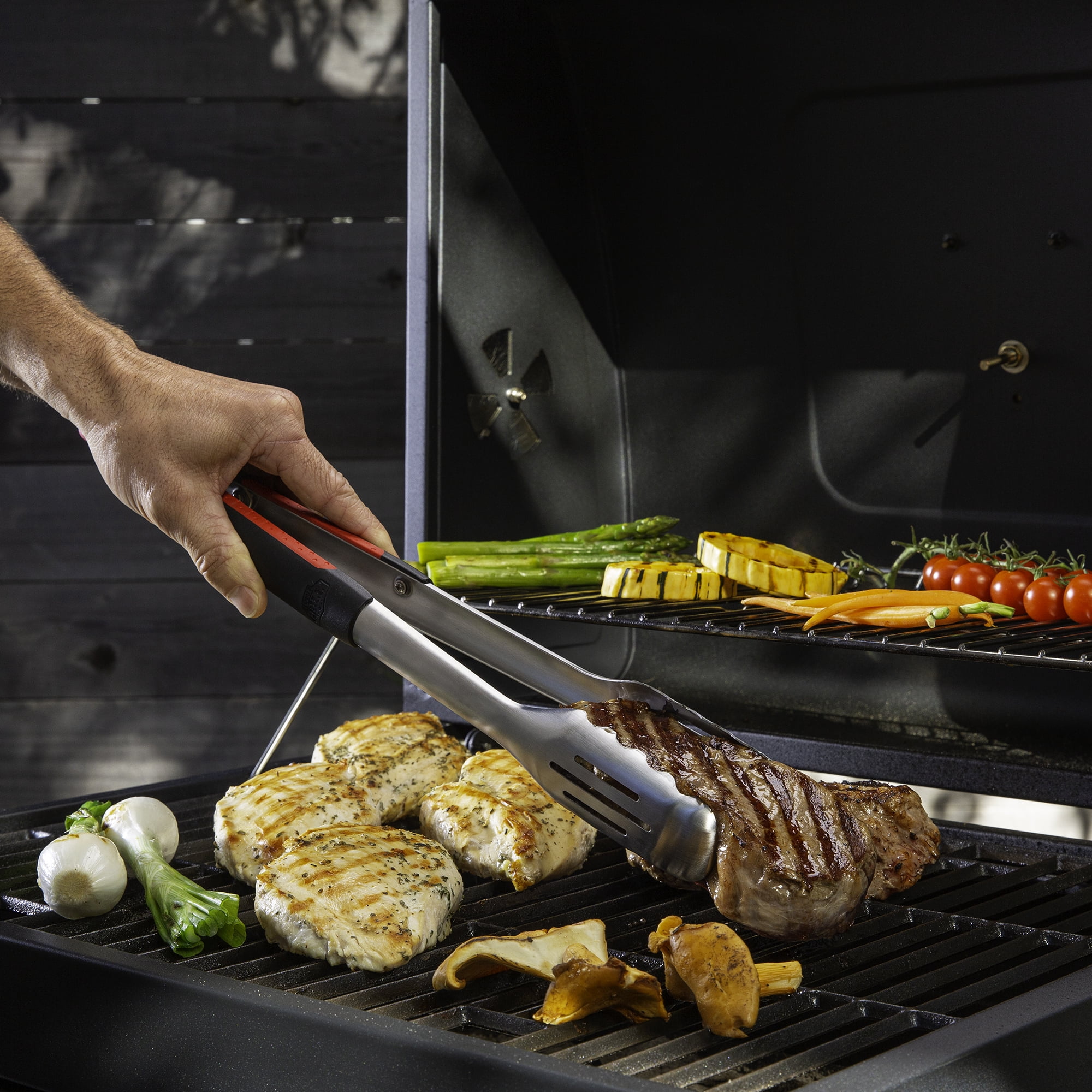 Expert Grill BBQ Grilling Tool Set, Stainless Steel Grill Accessories with Soft-Grip Handles (Black, 3 Piece Set) en0aa