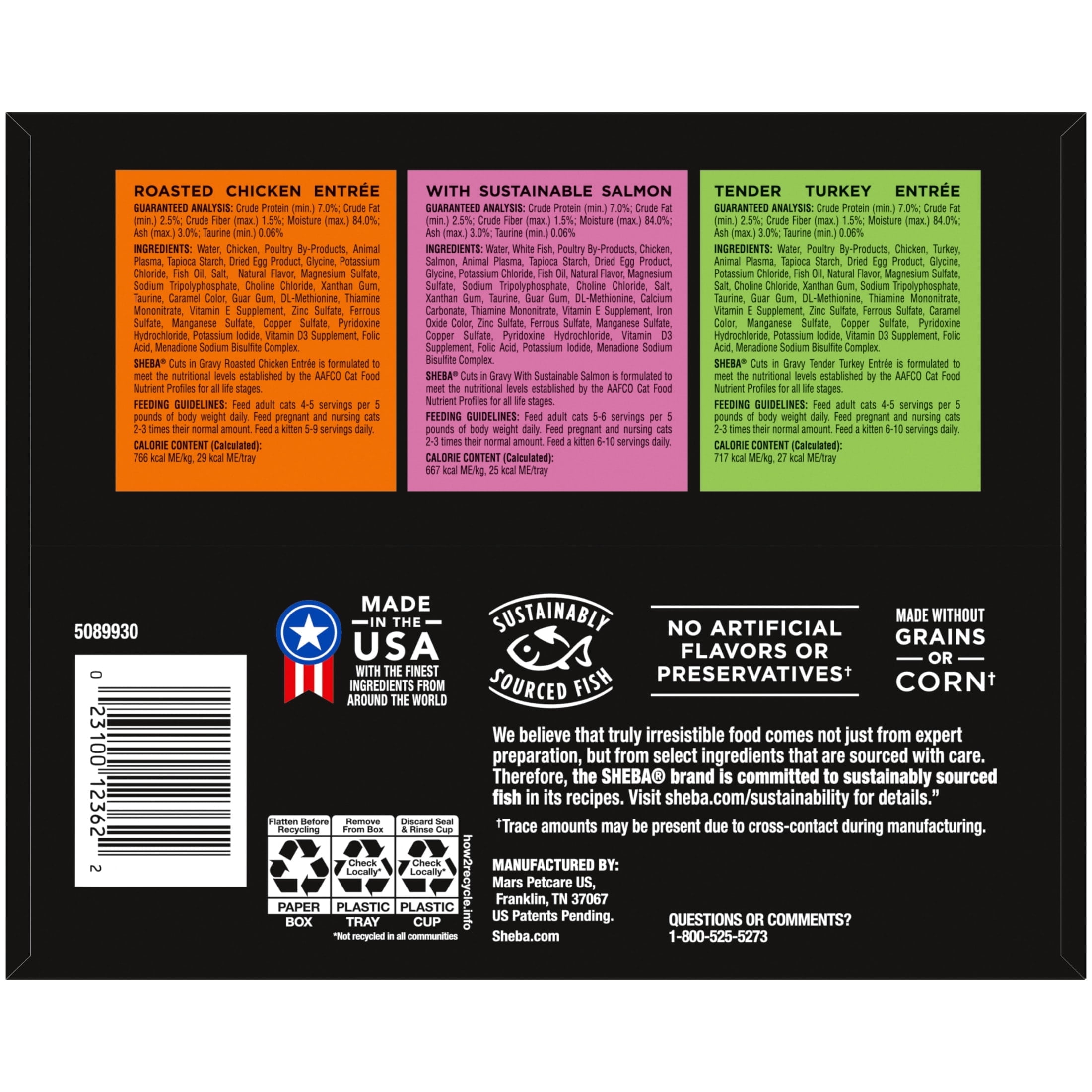 SHEBA Perfect Portions Wet Cat Food Cuts in Gravy Variety Pack (24 Trays, 2.6 oz each) knfl8