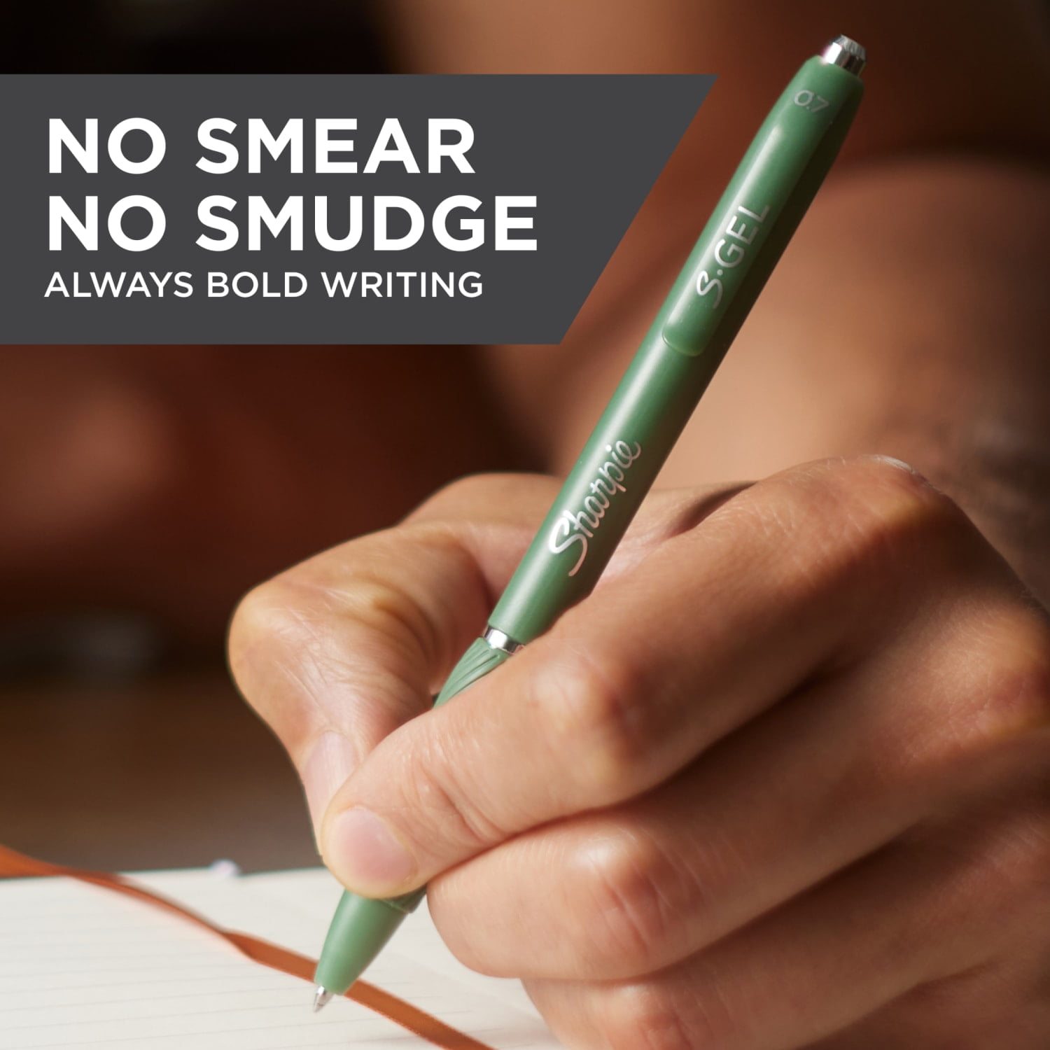 Sharpie S-Gel Gel Pens, No-Smear Black Ink, Professional Writing Tool (Green Barrel, 4 Count) mp2q6