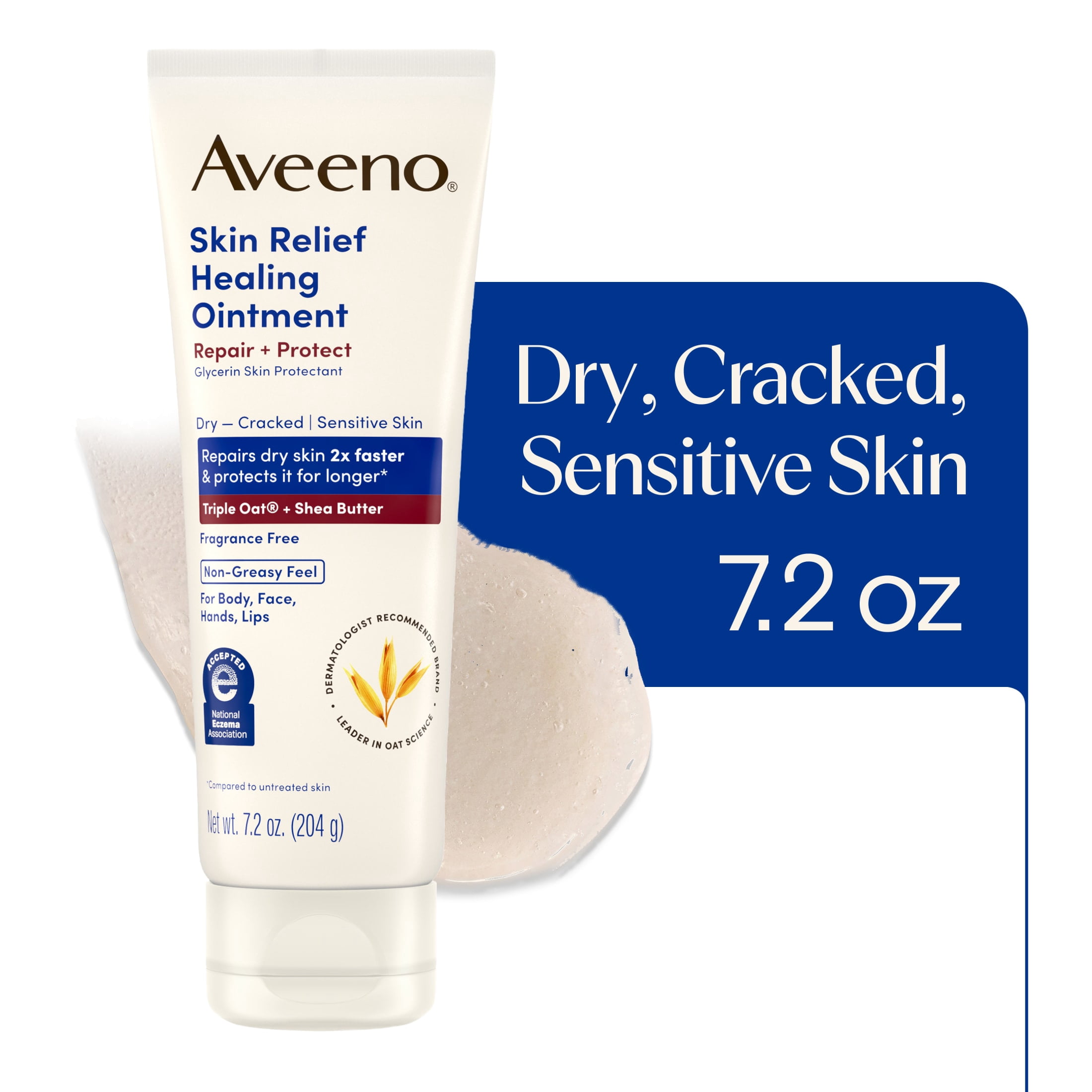 Aveeno Skin Relief Healing Ointment for Dry Cracked Skin (Fragrance-Free, 7.2 oz) 4myou