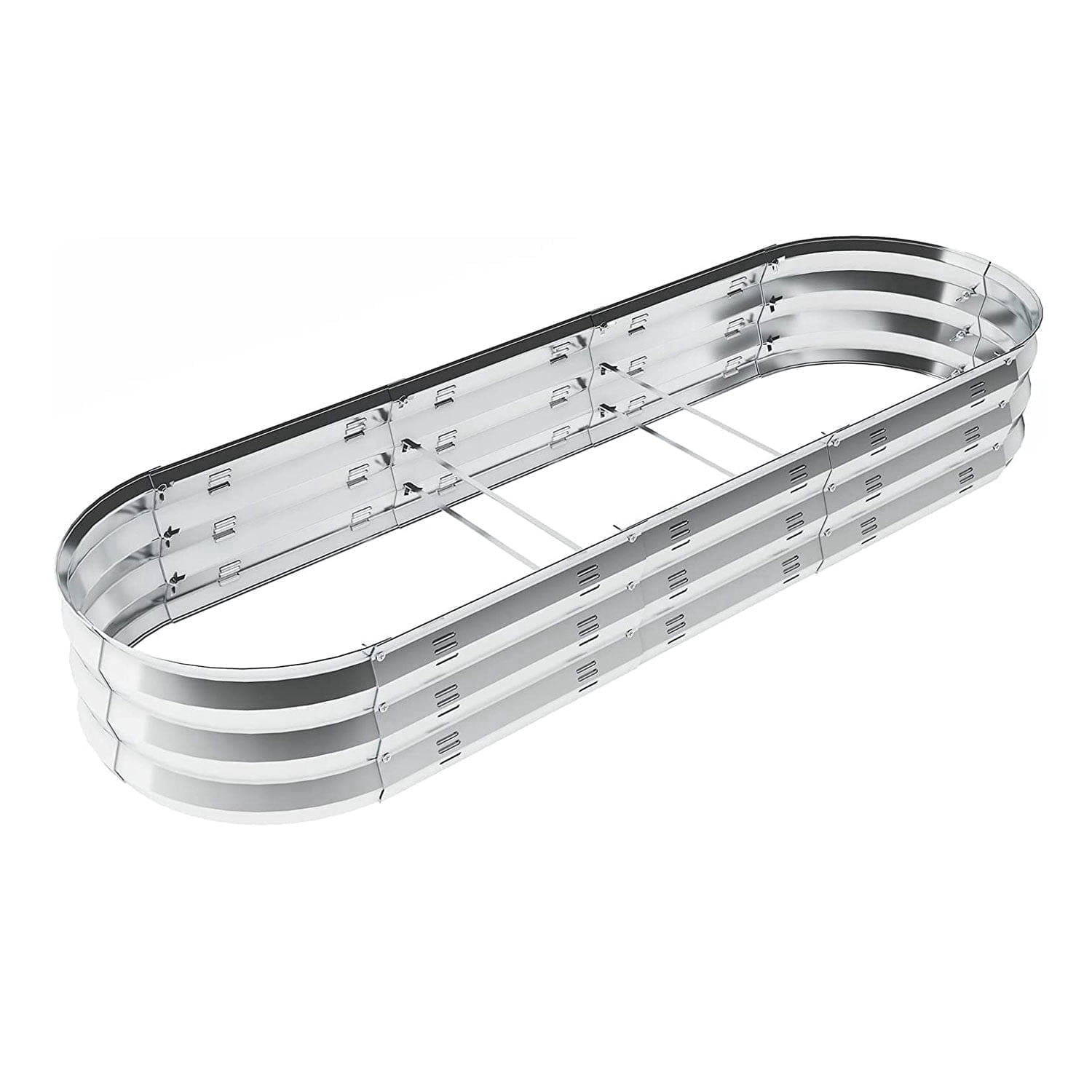 Nana Guard Galvanized Metal Raised Garden Bed, Heavy-Duty Outdoor Planter Box (Silver, 67 in x 20 in x 10 in) mzfkv