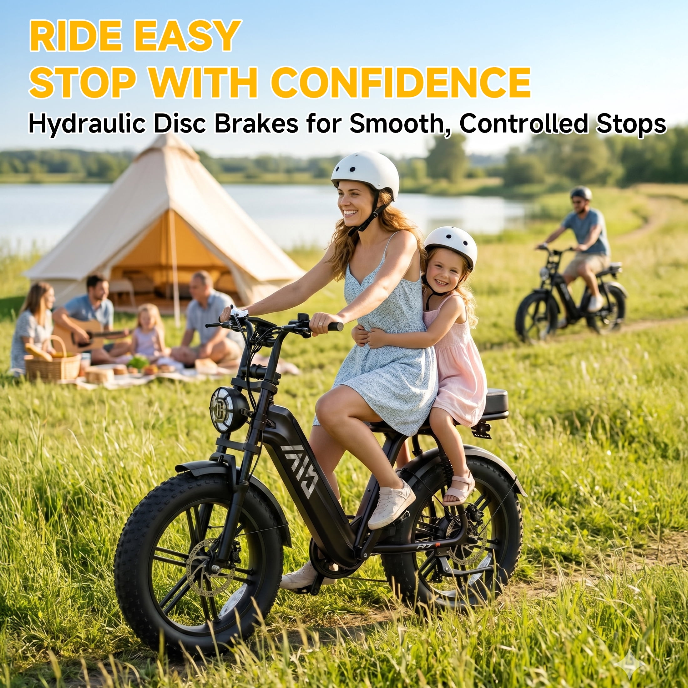 TST Electric Bike for Women, 750W Motor, 48V 15Ah Battery, 20 in x 4 in Fat Tire, Full Suspension (Black) hbfl2