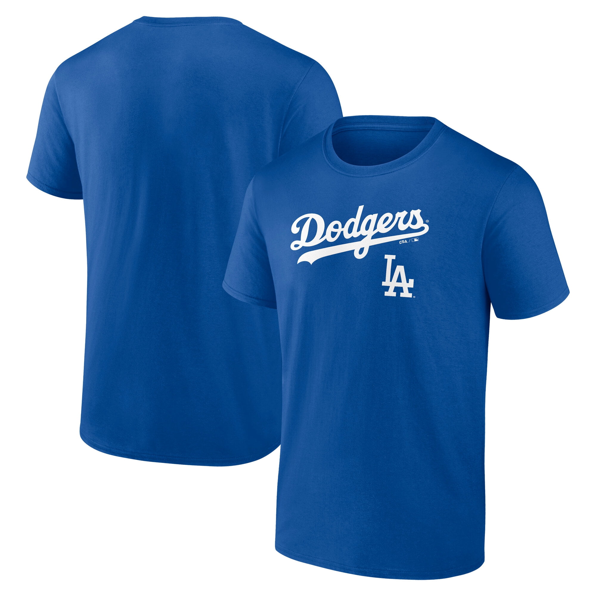 Los Angeles Dodgers Men's Cotton Short Sleeve Graphic T-Shirt (Blue, Large) t7kix