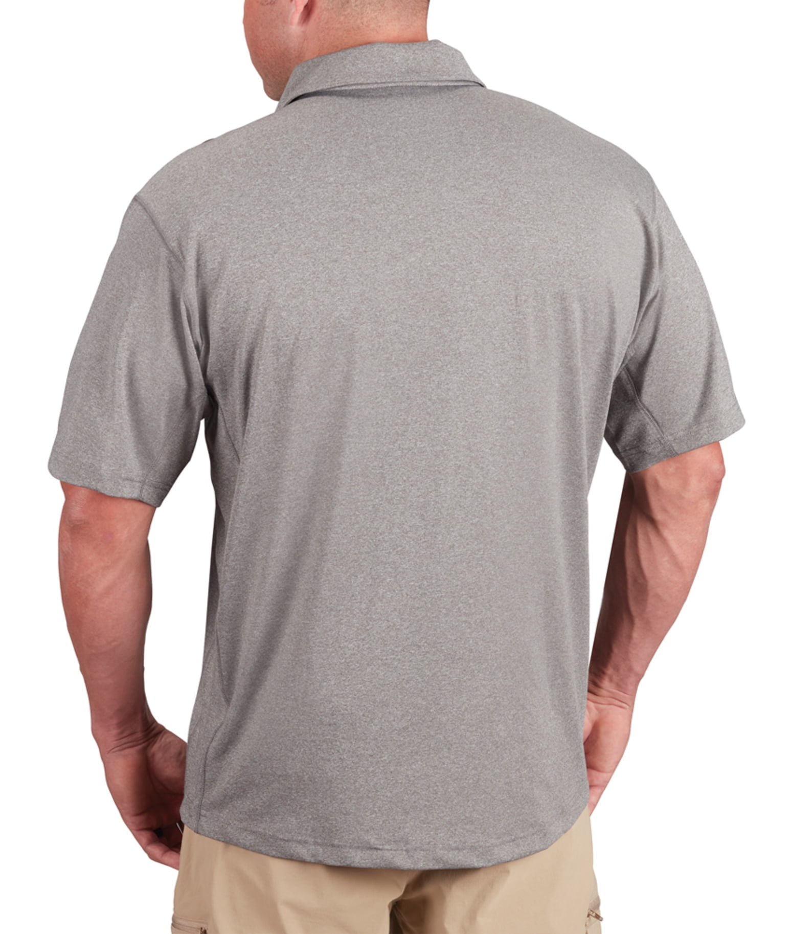 Propper Men's Edgetec Short Sleeve Polo Shirt Moisture-Wicking Tactical Workwear (Grey, Large) bwkxp
