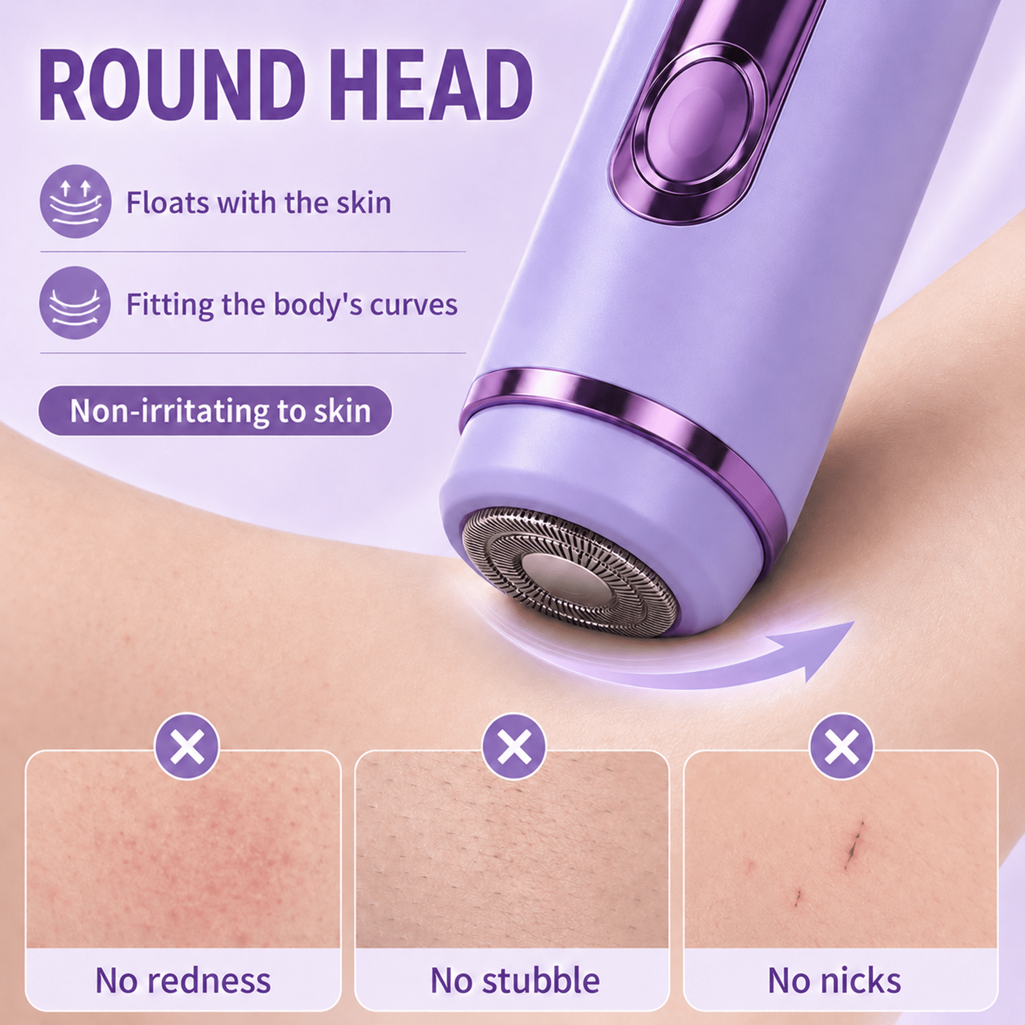 JUUTREN 2-in-1 Electric Bikini Trimmer for Women, Rechargeable Waterproof Shaver for Face and Body (1 Count) 4houk