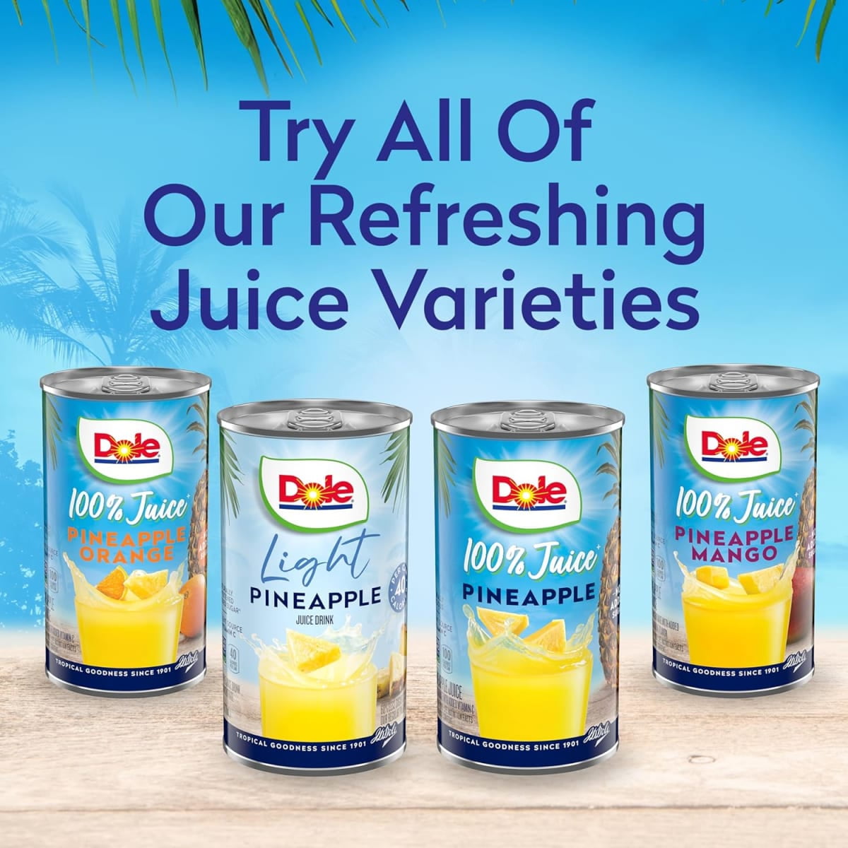 Dole All Natural Pineapple Juice, Refreshing Fruit Drink (6 fl oz, 6 Count) iv0vs