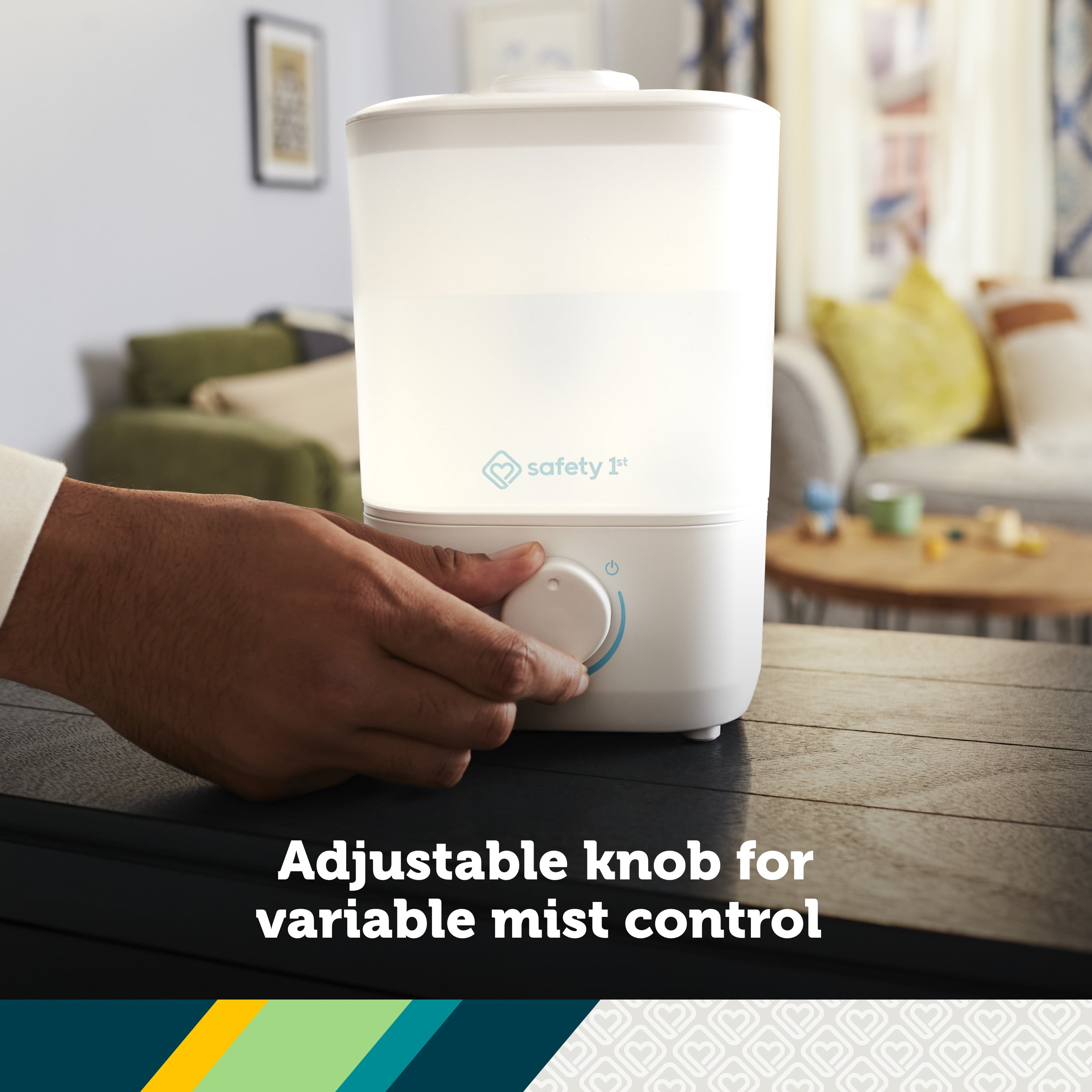 Safety 1st Easy-Fill Ultrasonic Cool Mist Humidifier (White, 0.5 gal) k3r5k
