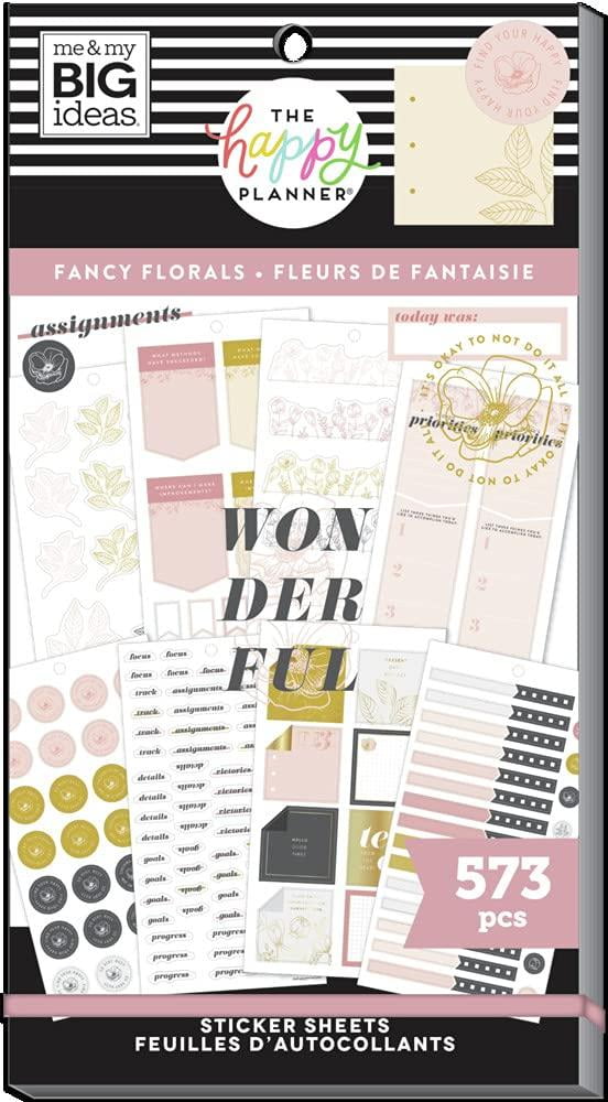 Happy Planner Sticker Value Pack (Fancy Florals, 573 Pieces) vzrcd