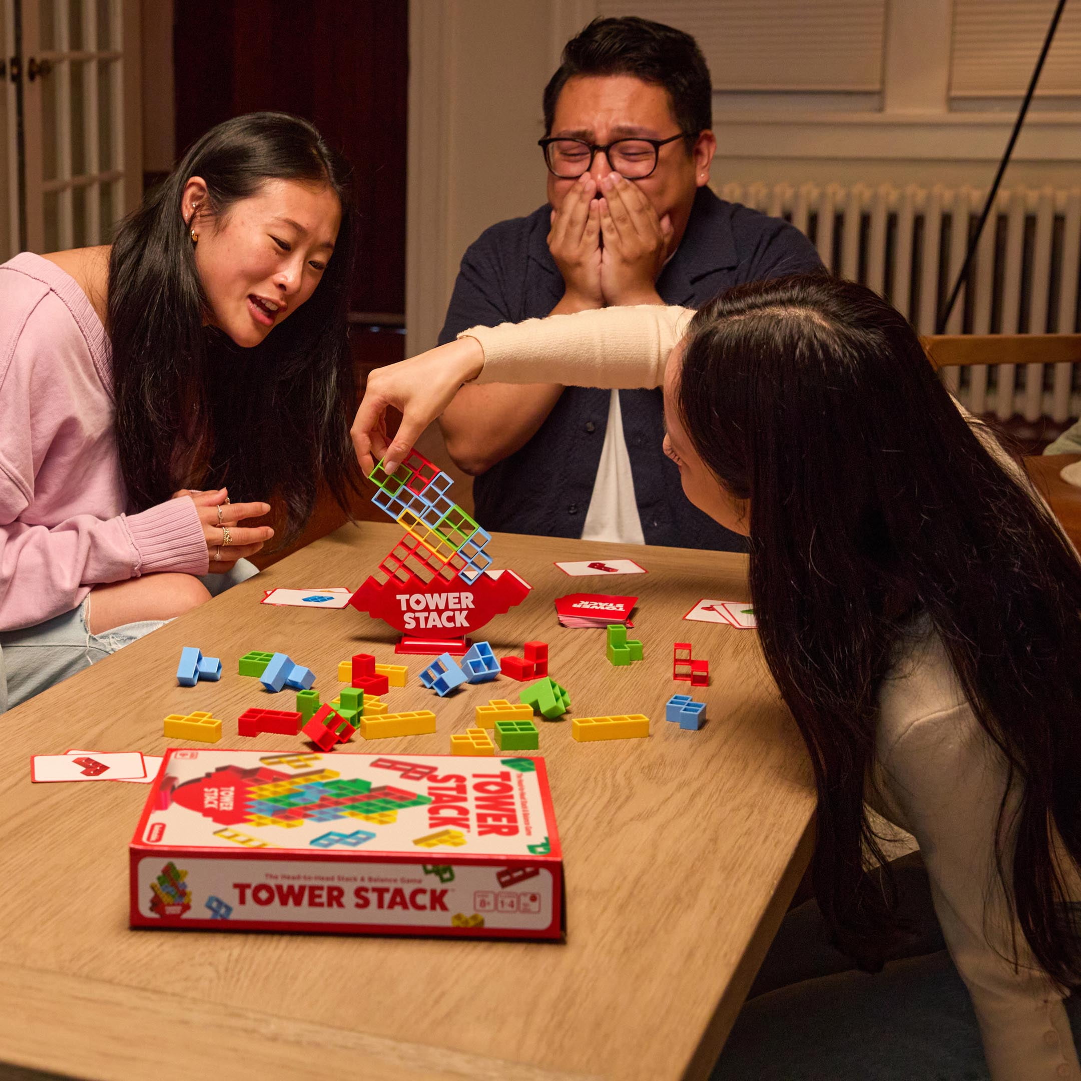 What Do You Meme? Tower Stack Balance Stacking Family Game (Multi-color, 1 Set) qclxn