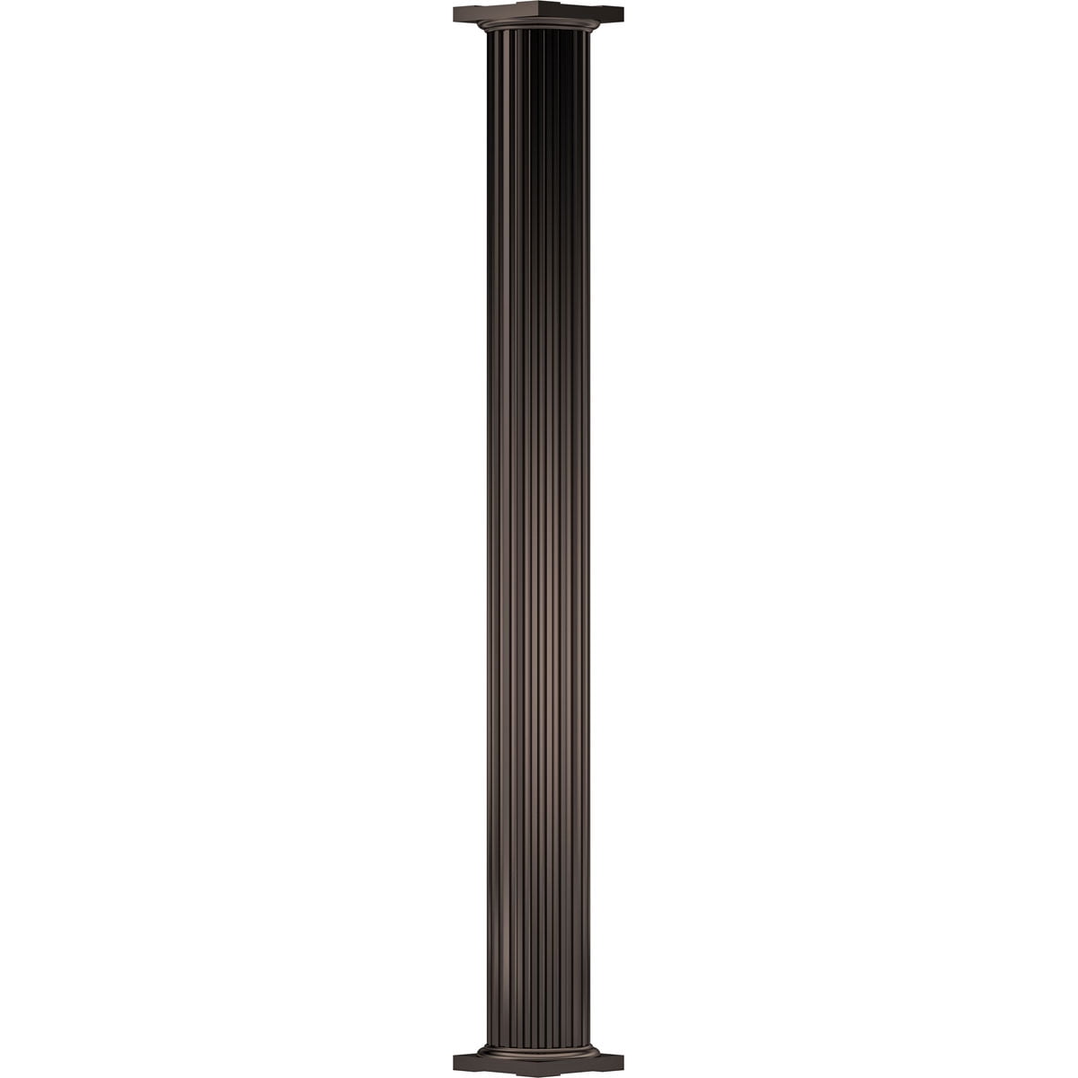 AFCO Industries Endura-Aluminum Column, Round Shaft, Non-Tapered, Fluted, Textured Brown Finish (6 in x 10 ft) tdehg