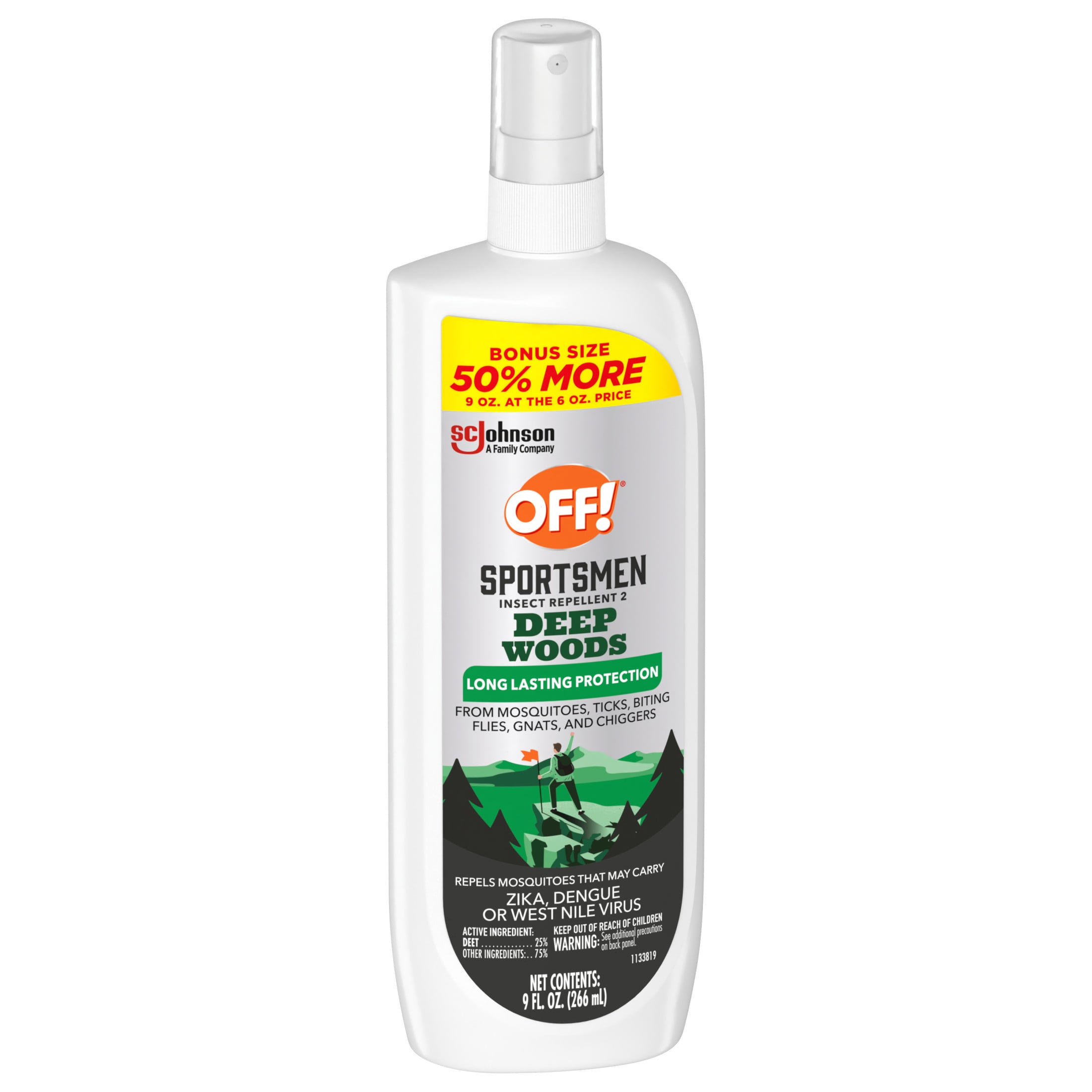 OFF! Deep Woods Sportsmen Insect Repellent, Long-Lasting Mosquito and Tick Protection (9 oz) 3ofex