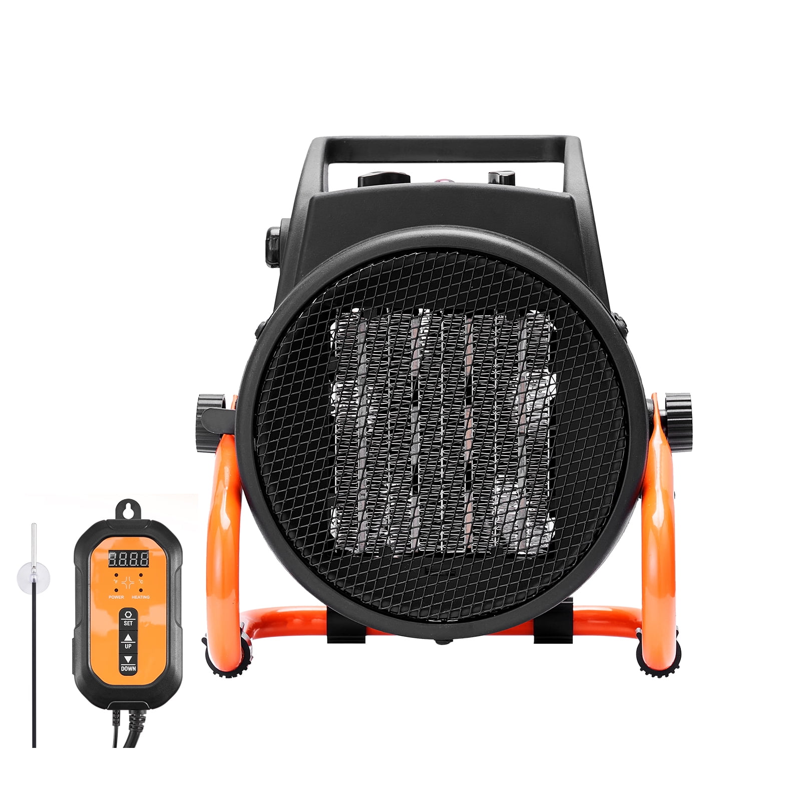 KFFKFF Greenhouse Heater, Portable PTC Electric Fan with Thermostat, 3-Speed Temperature Control for Plant Growth (Green) ajvy2