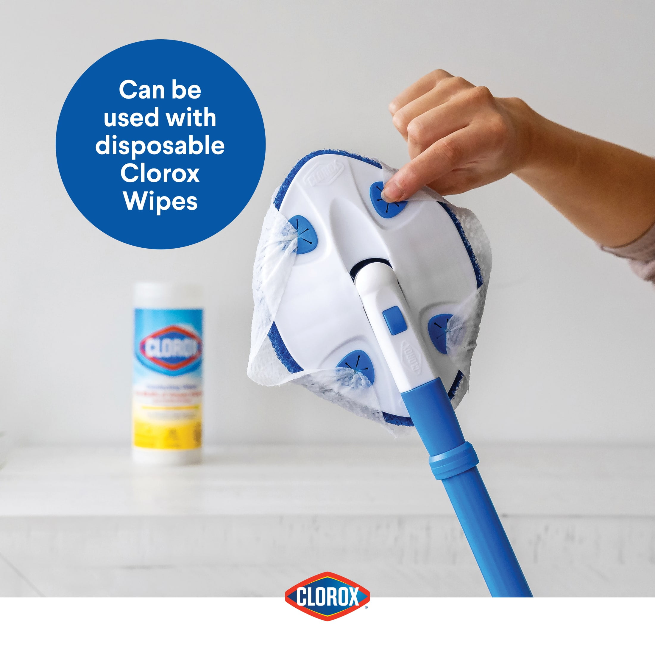 Clorox Extendable Tub and Tile Scrubber with Pivoting Head (28.5 in) z1uqr
