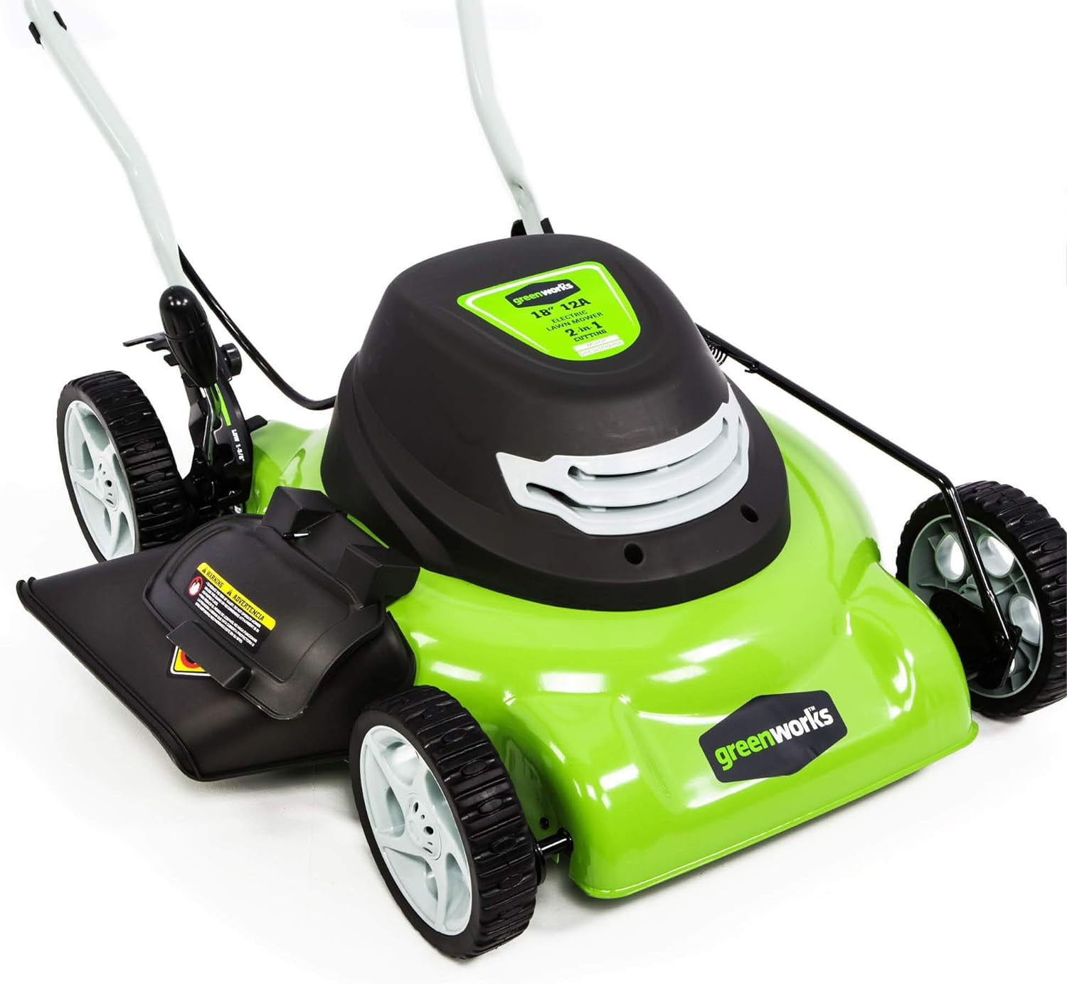 Greenworks 18-inch Corded Electric Lawn Mower (Green, 12 Amp) vlfmm