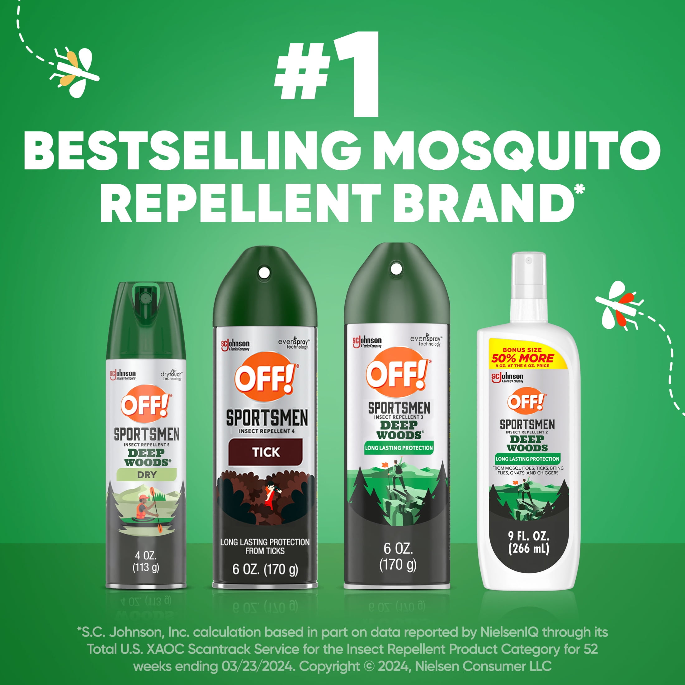 OFF! Deep Woods Sportsmen Insect Repellent, Long-Lasting Mosquito and Tick Protection (9 oz) 3ofex