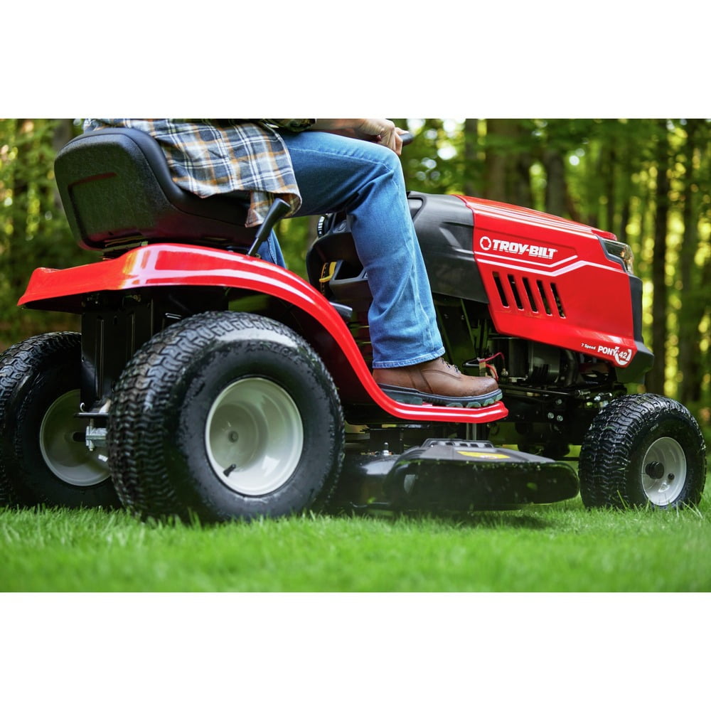 Troy-Bilt Pony 42 Riding Lawn Mower (500cc Engine, 42 in Deck) g6kp4