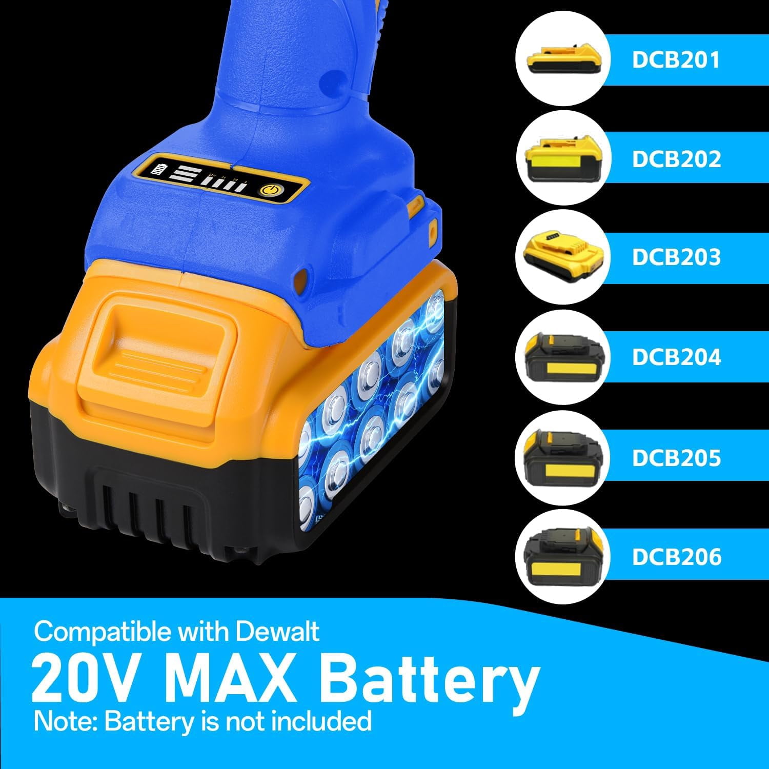 Funnywhale Cordless Angle Grinder for Dewalt 20V Max Battery, Brushless Motor Power Tool for Cutting and Grinding (4.5 in) v3uds