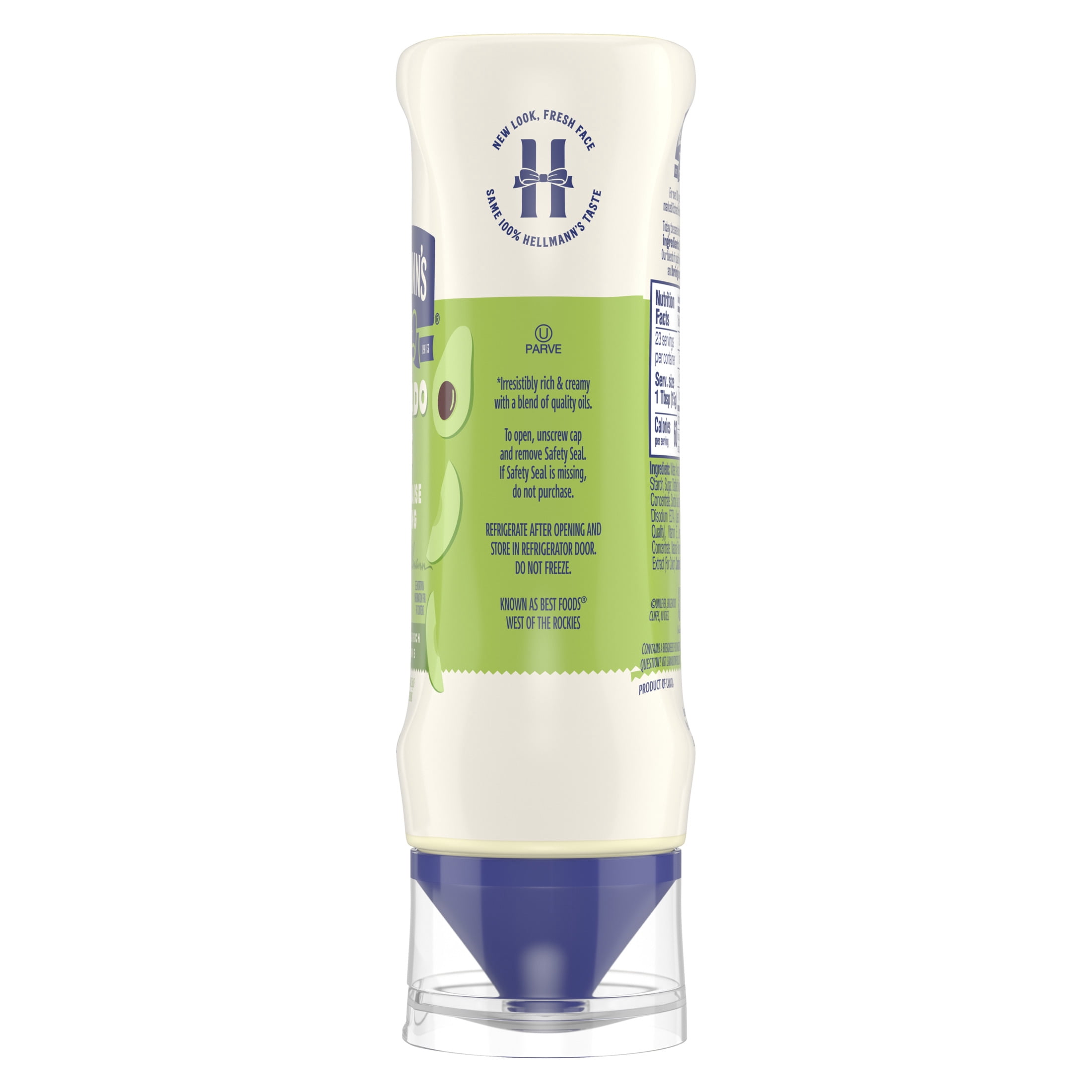 Hellmann's Avocado Oil Mayonnaise Dressing, Creamy Condiment for Sandwiches and Salads (11.5 fl oz) 6lnlf