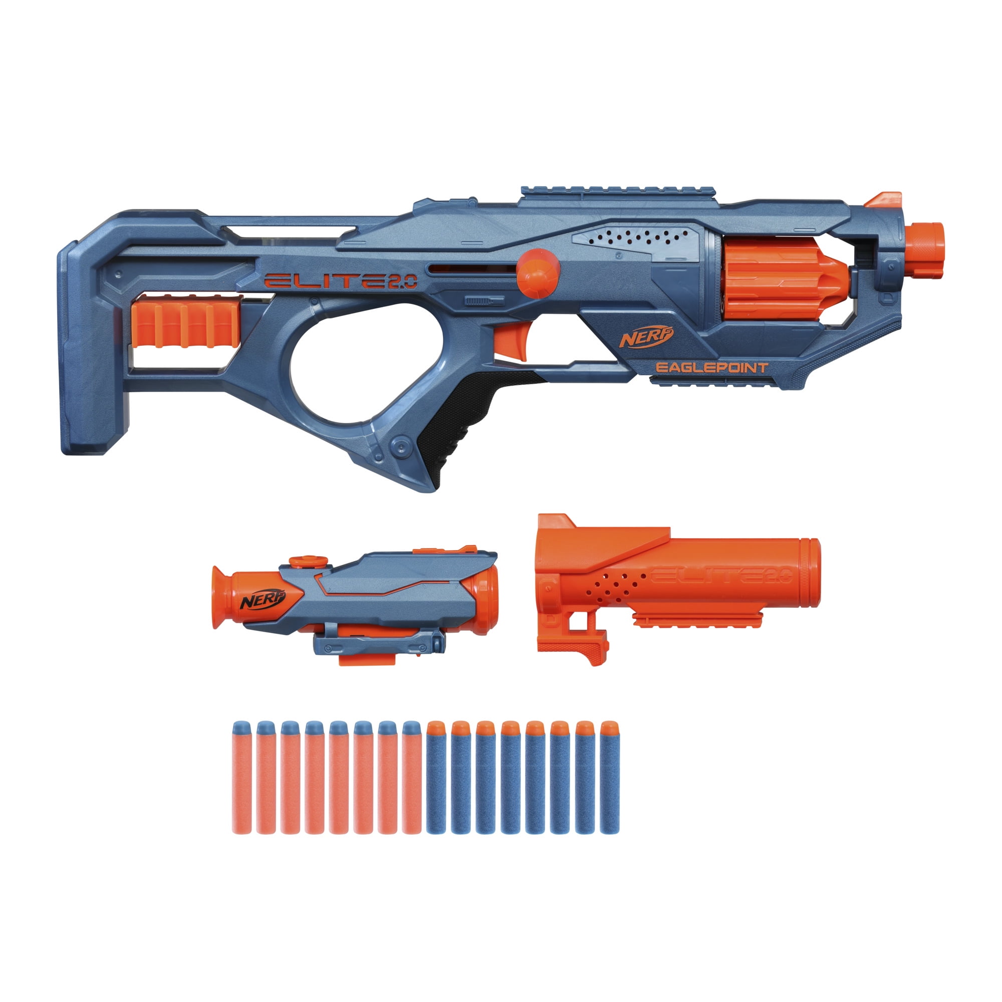 Nerf Elite 2.0 Eaglepoint RD-8 Blaster with Detachable Scope and Barrel (16 Darts) 785fg