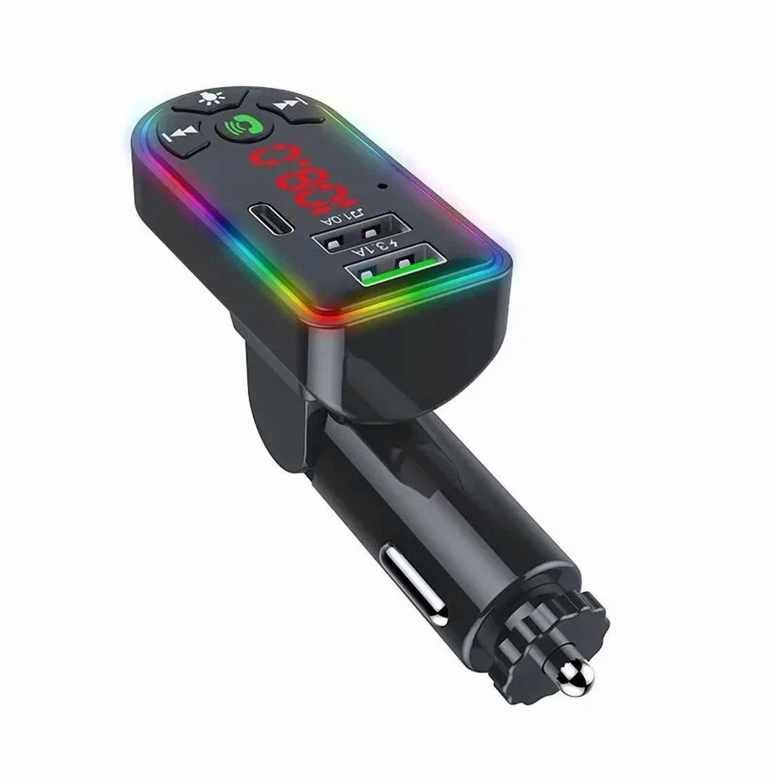 Rhea Car F7 Bluetooth FM Transmitter with Dual USB and Type-C PD Quick Charging Ports r9nx2
