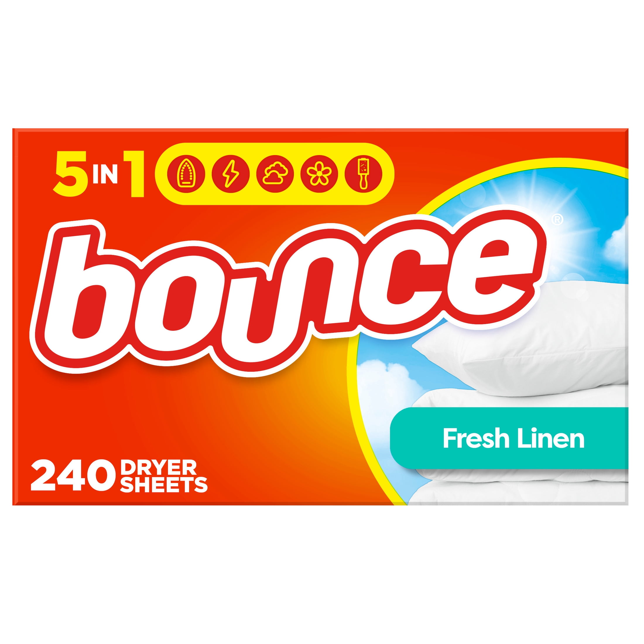 Bounce Fabric Softener Dryer Sheets, Fresh Linen Scent (240 Count) 9w7v5