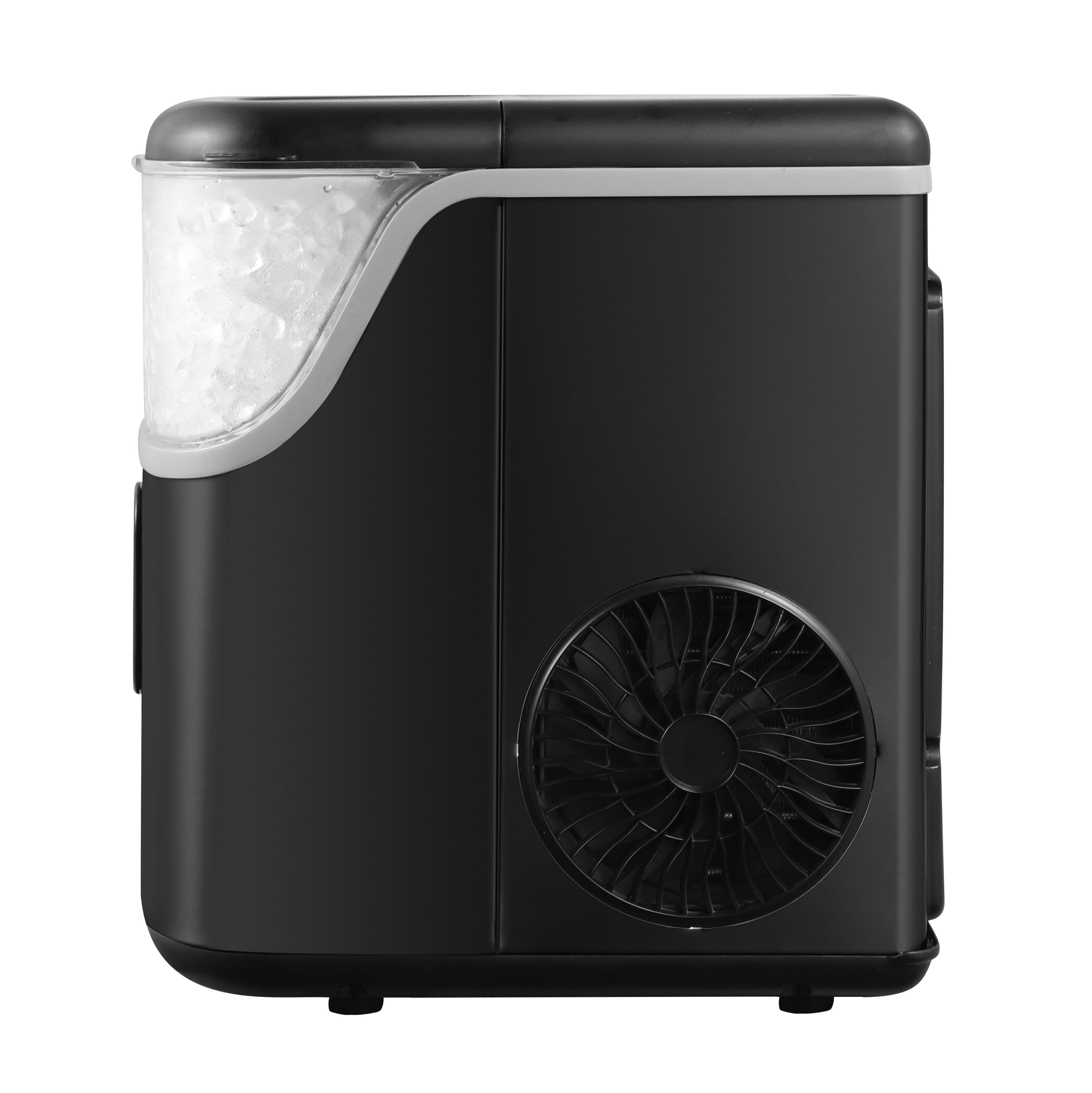 Frigidaire Countertop Nugget Ice Maker, Self-Cleaning Portable Ice Machine with Touch Controls (Black Stainless Steel, 33 lb Daily Capacity) kgs51