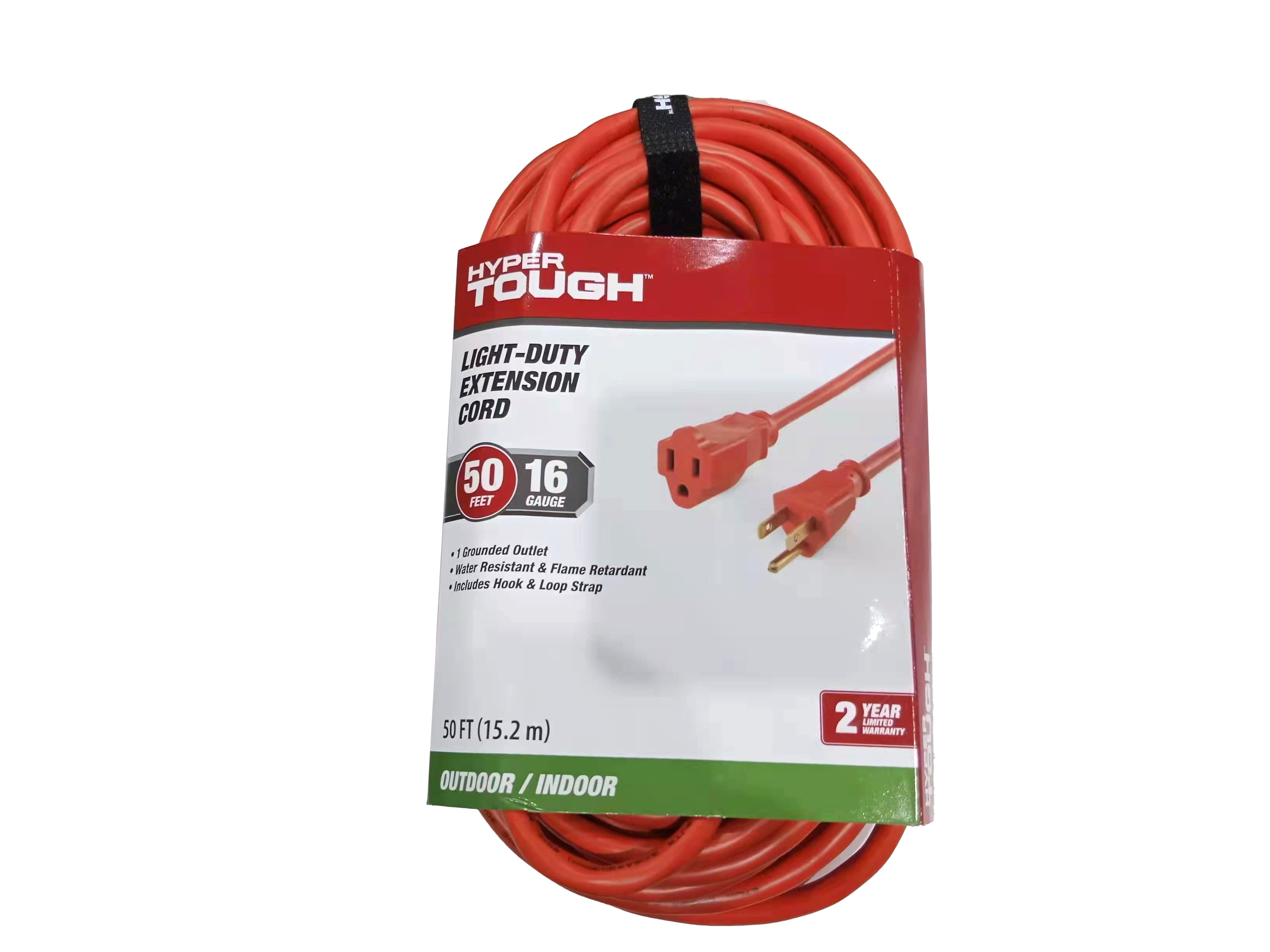 Hyper Tough 50 ft 16AWG 3-Prong Outdoor Extension Cord (Orange, 50 ft) qbaun