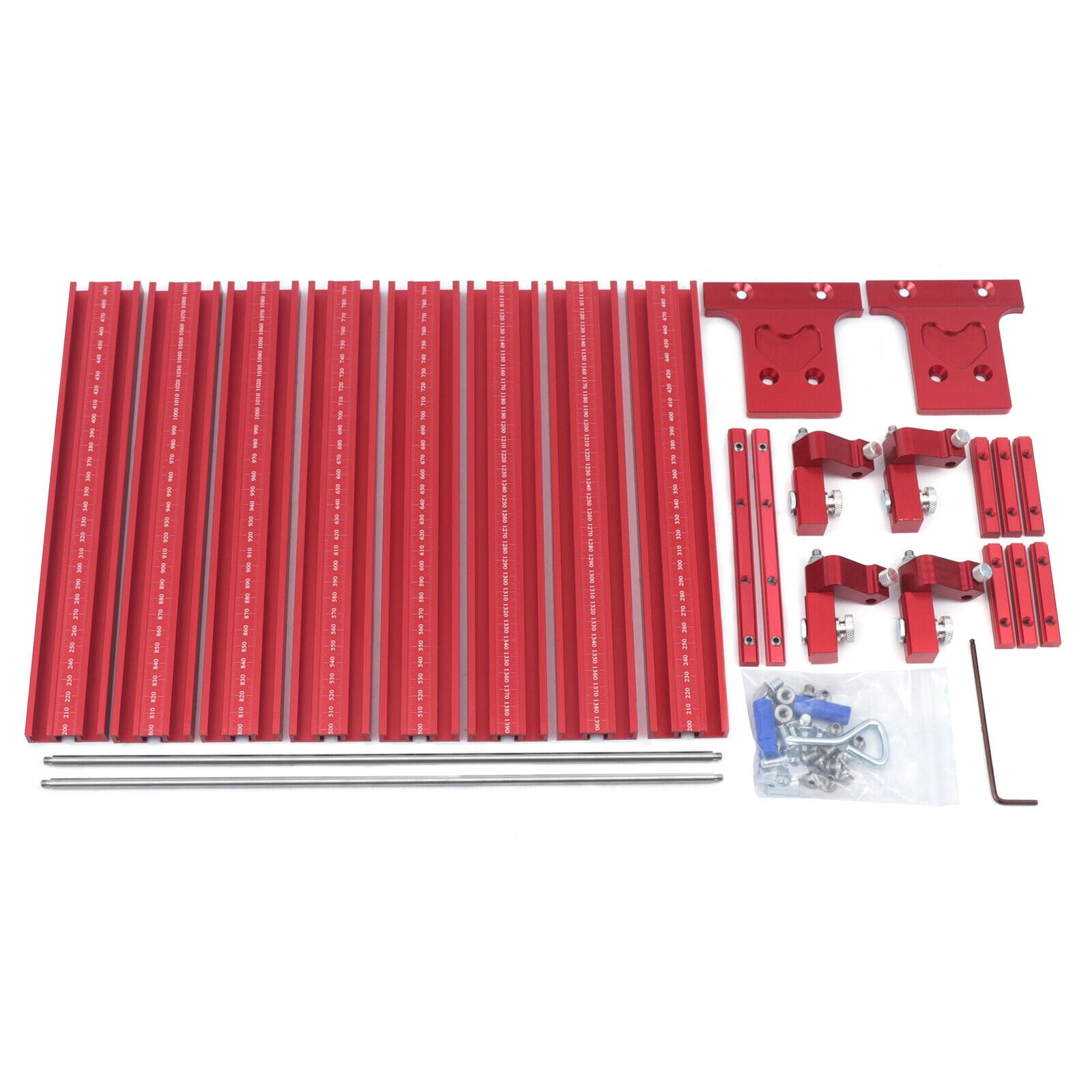 TOOL1SHOoo Aluminum Alloy Carpentry Woodworking Parallel Slide Splicing Tool (Red, 12 in) kodau