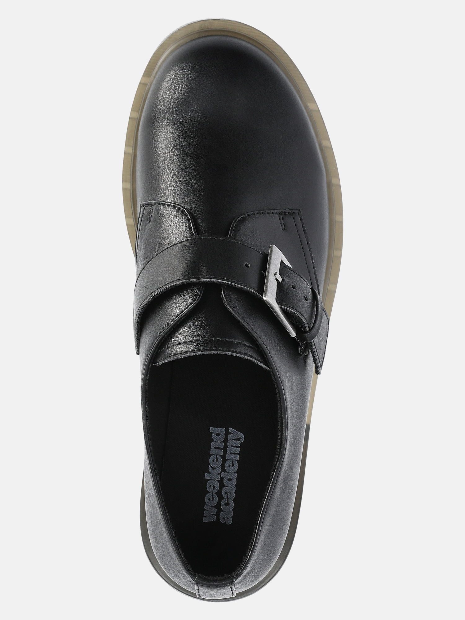 Weekend Academy Boys Lug Sole Oxford Dress Shoes (Black, 4 US Big Kid) 9iig6