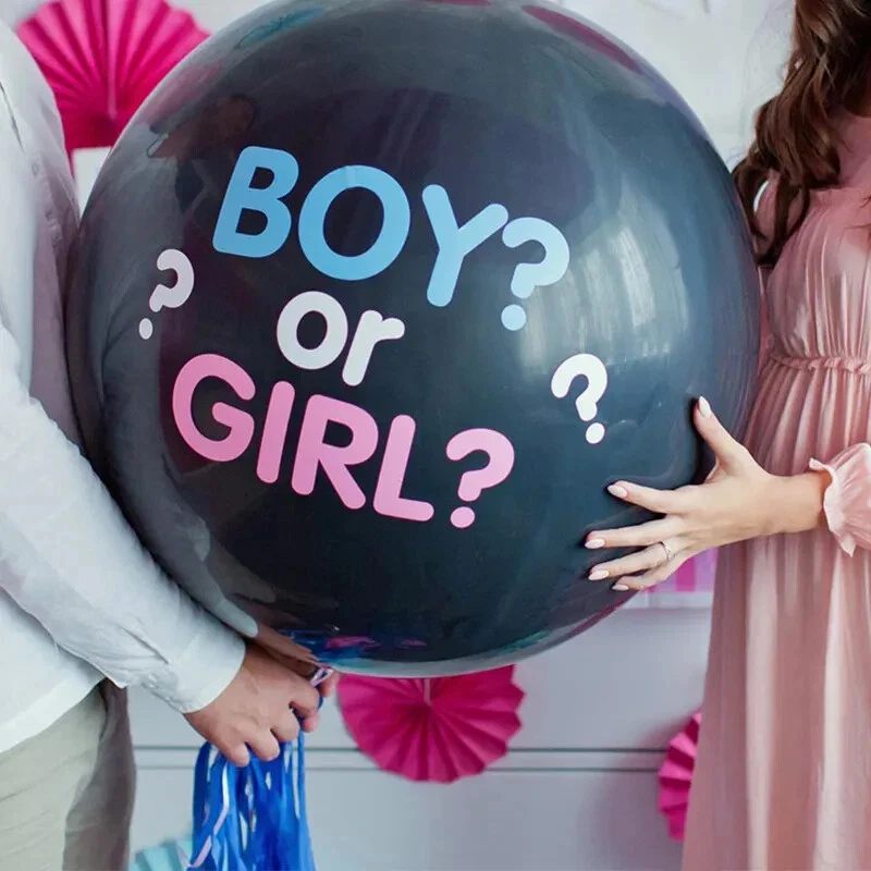 KLYNE Gender Reveal Balloon Set, Durable Latex Party Decor (Black, 36 in) 0lgvi - Image 4