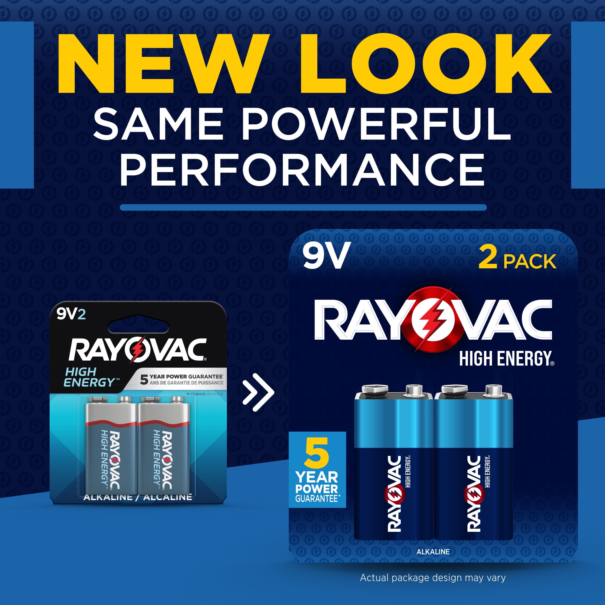 Rayovac High Energy 9V Alkaline Batteries (Long-Lasting Power, 2 Pack) x2qu9