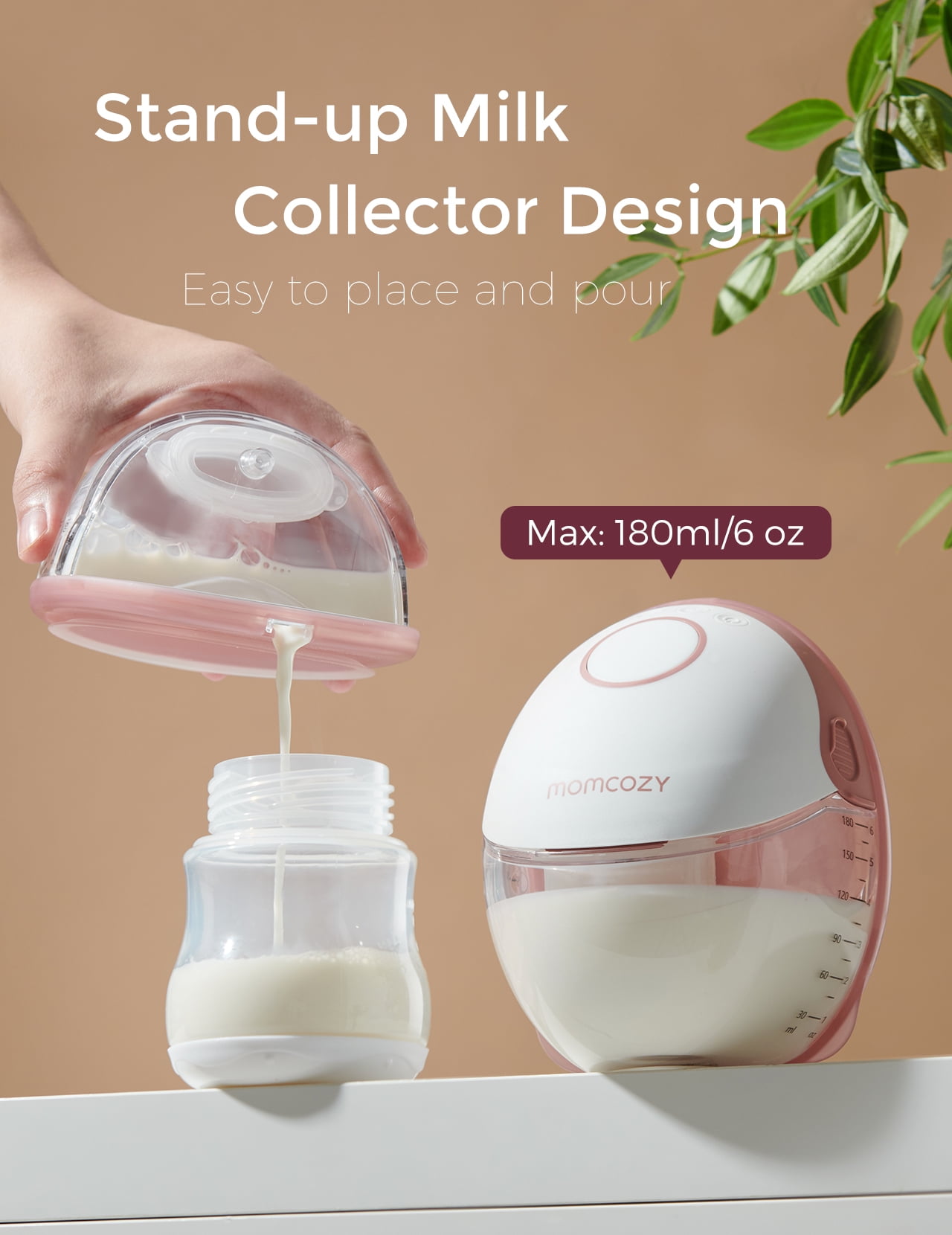 Momcozy M6 Hands-Free Wearable Breast Pump, DoubleFit Flange with 3 Modes & 9 Levels (Clear, 24mm) w7z0c