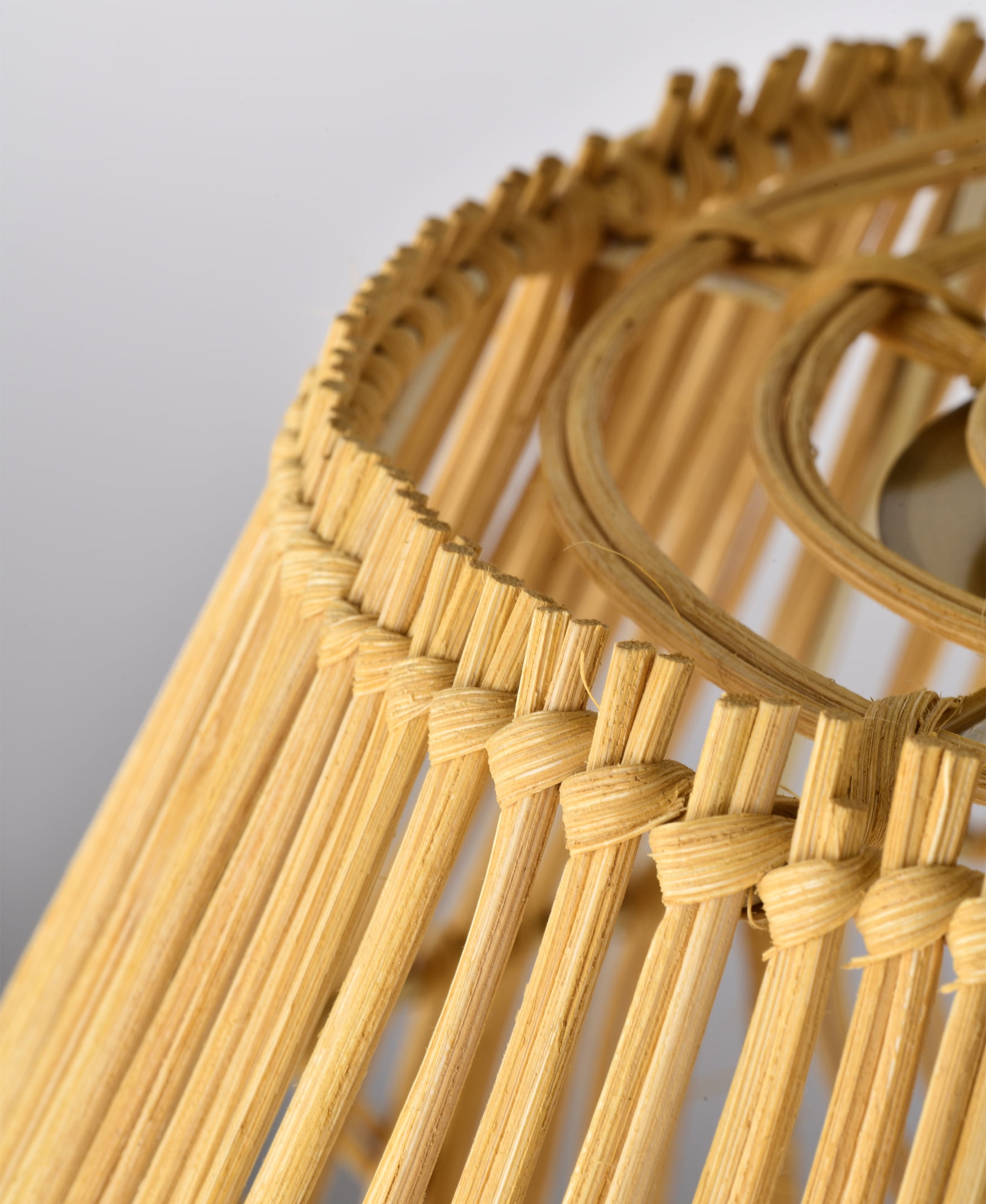 Warehouse of Tiffany Lada Semi-Flush Mount Ceiling Light, Brass and Woven Rattan Finish (13 in.) xuqp8