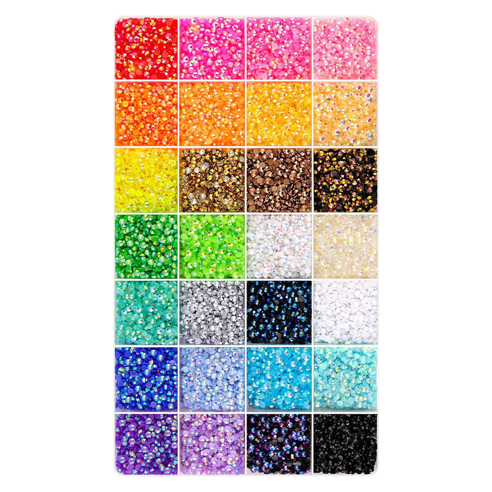Juaoua 32000 Pcs Resin Flatback Rhinestone Kit for DIY Crafts and Jewelry Making (40 Colors, 3mm) l5pm6