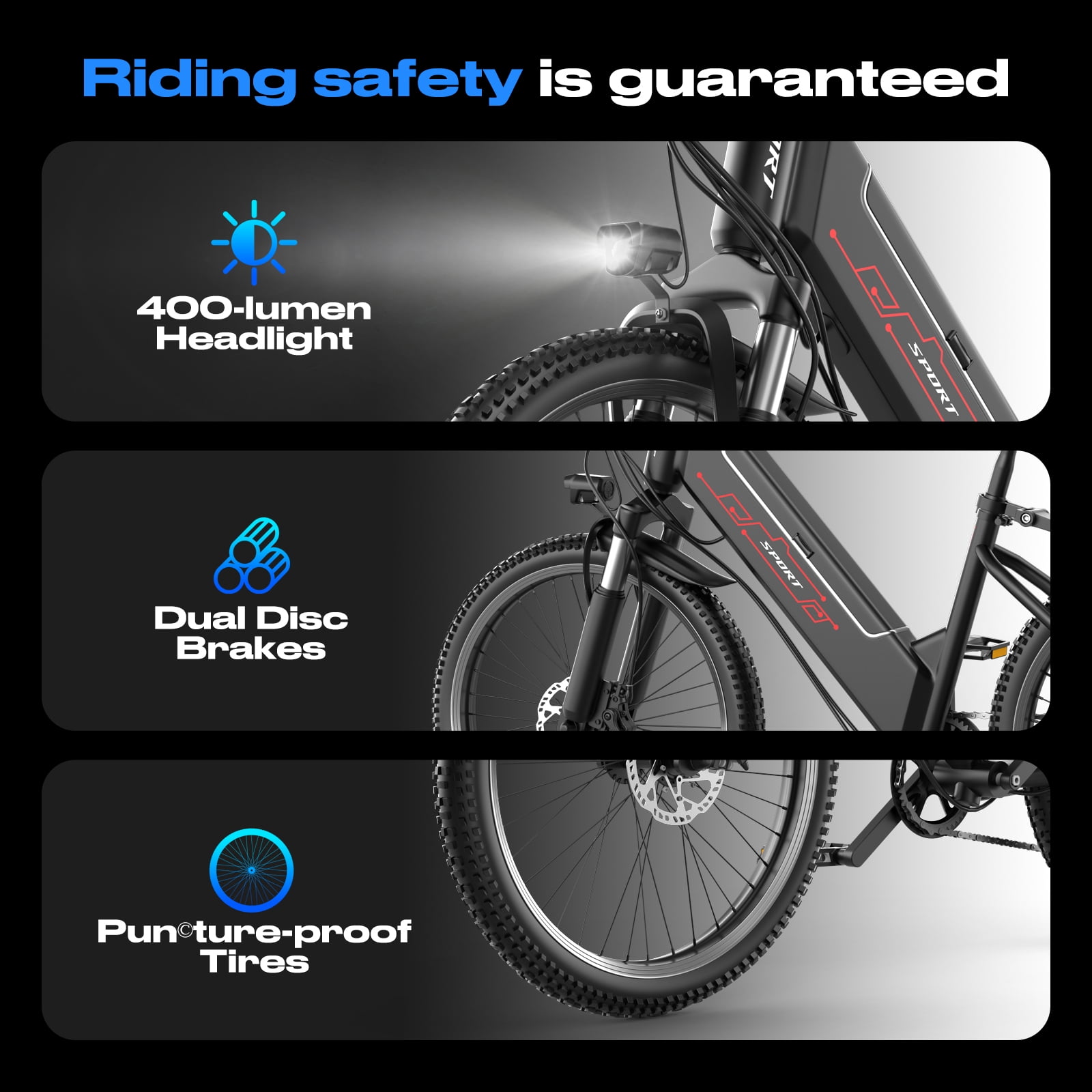 AVBDJOY Electric Bike for Adults, 1500W Peak Motor E-bike with 48V 12Ah Removable Battery (Black, 26 in) ihmv9