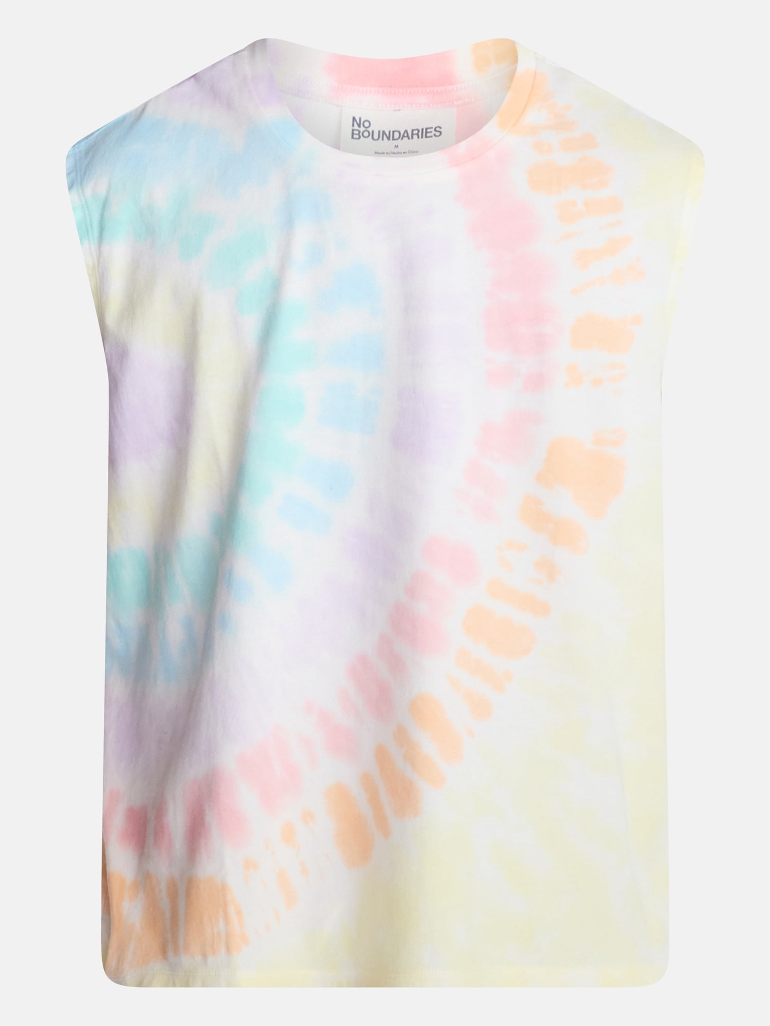 No Boundaries Pride Graphic Boxy Cropped Tank Top (Multi-Color, XS) 1uih8