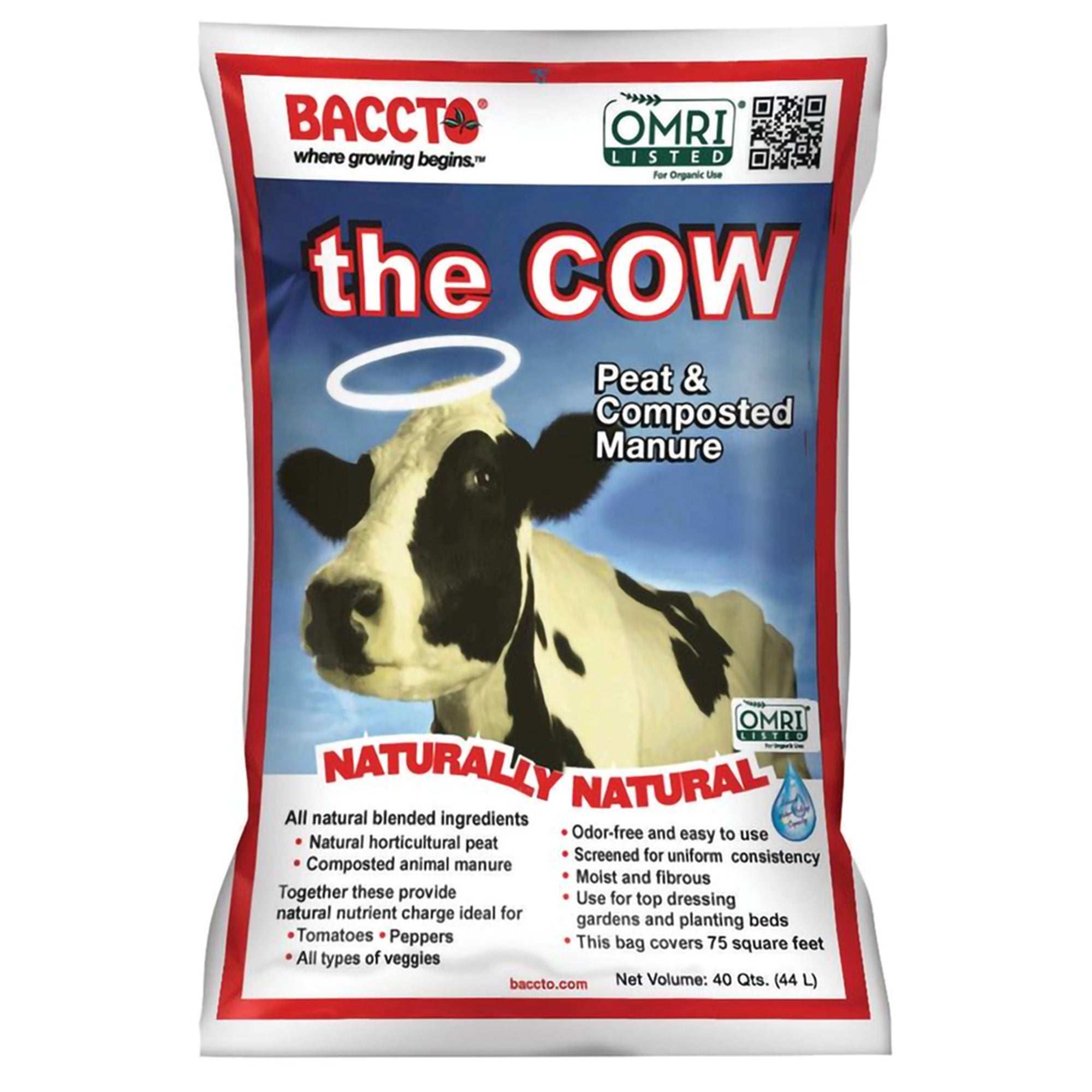 Michigan Peat Wholly Cow Horticultural Compost and Manure (40 qt, 4 Pack) qtcmz
