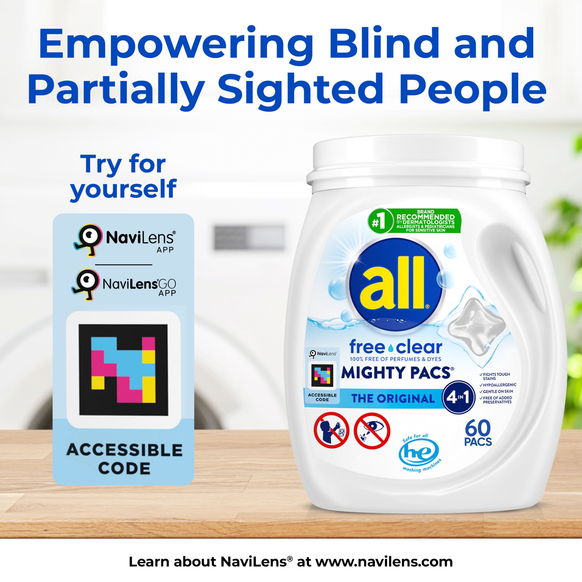 all Free Clear Mighty Pacs Laundry Detergent (Clear, 60 Count) nx7jr