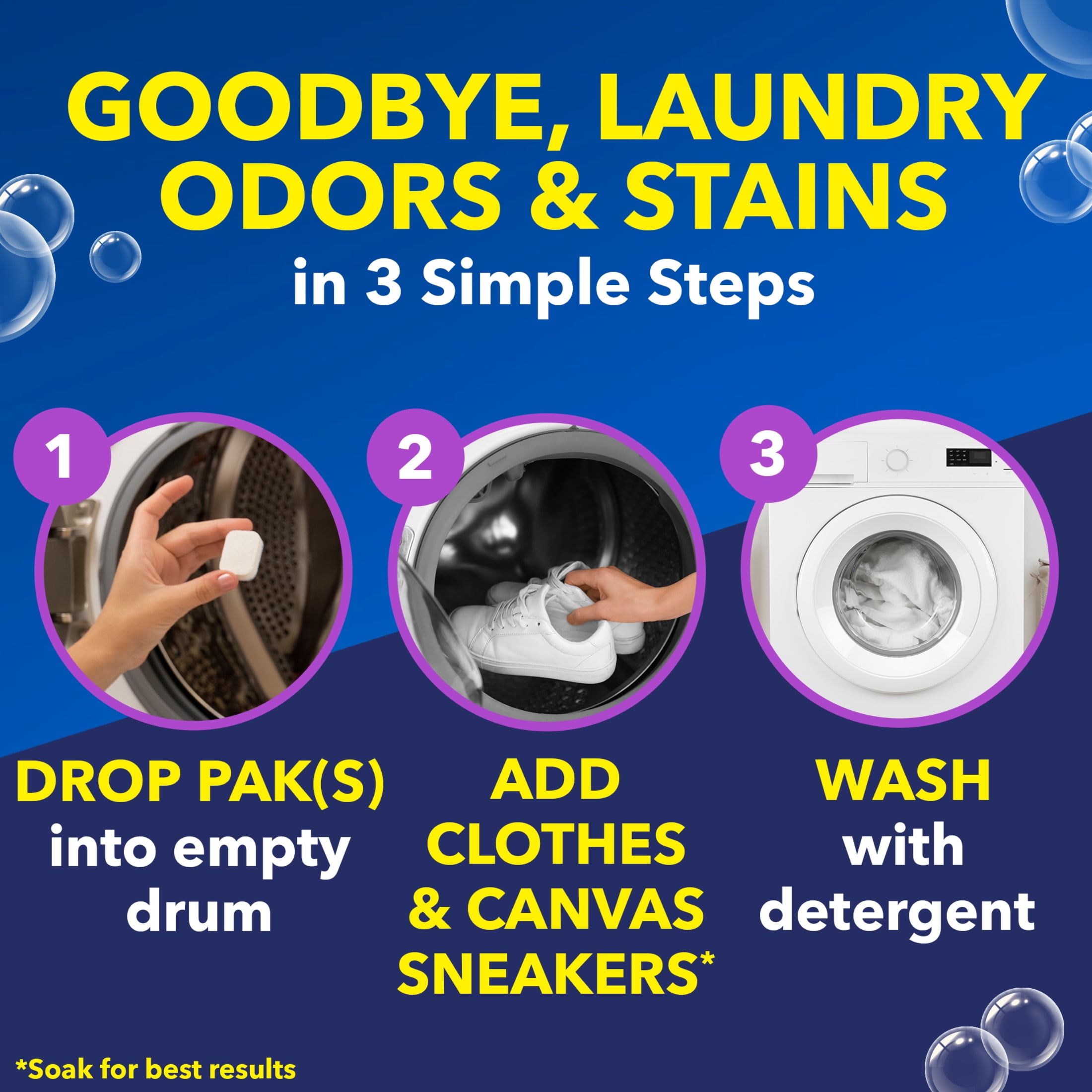 OxiClean Odor Blasters Laundry Stain Remover and Odor Eliminator Power Paks (24 Count) 3xn2p
