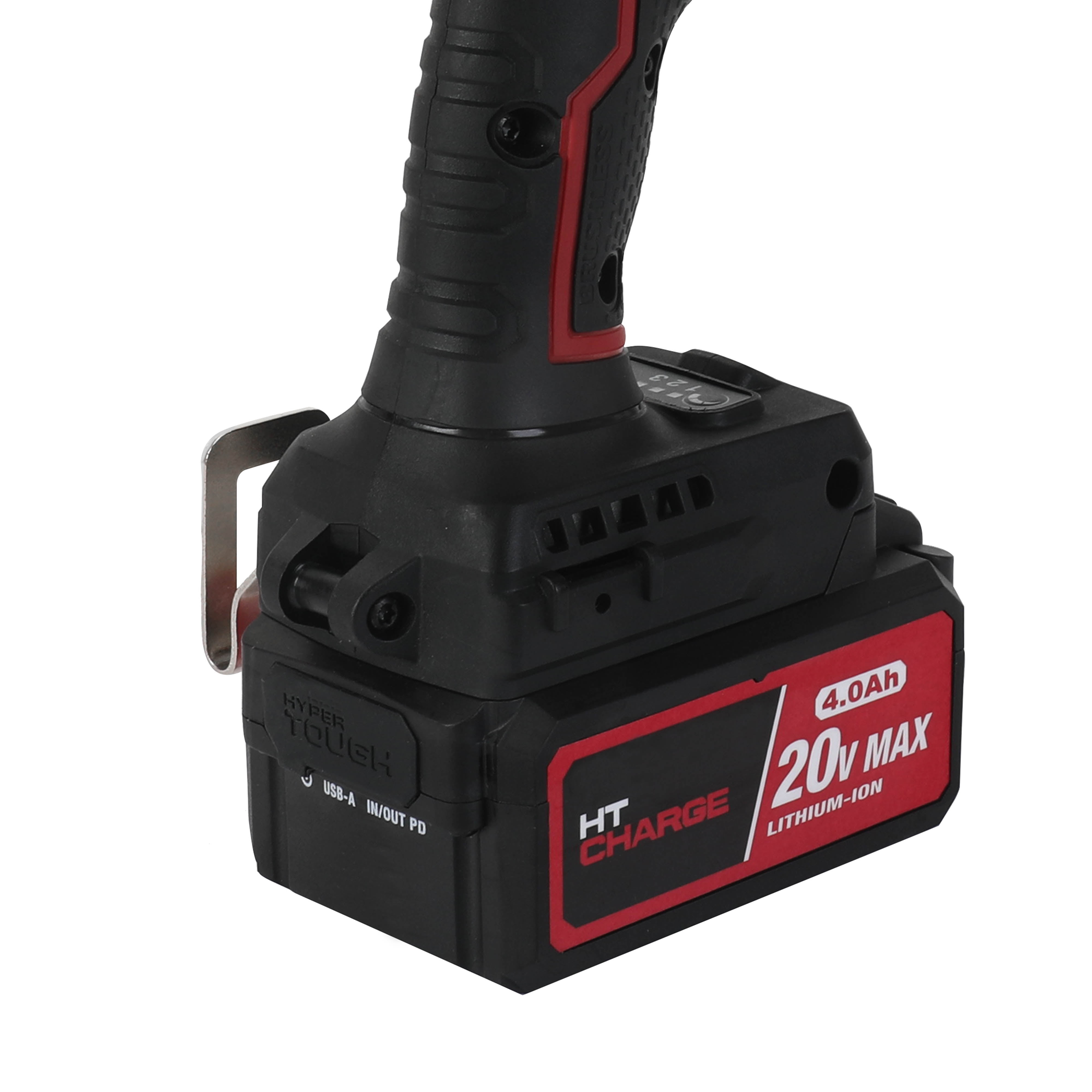 Hyper Tough 20V Brushless Cordless Impact Wrench (Black, 1/2-in Drive) 8qikx