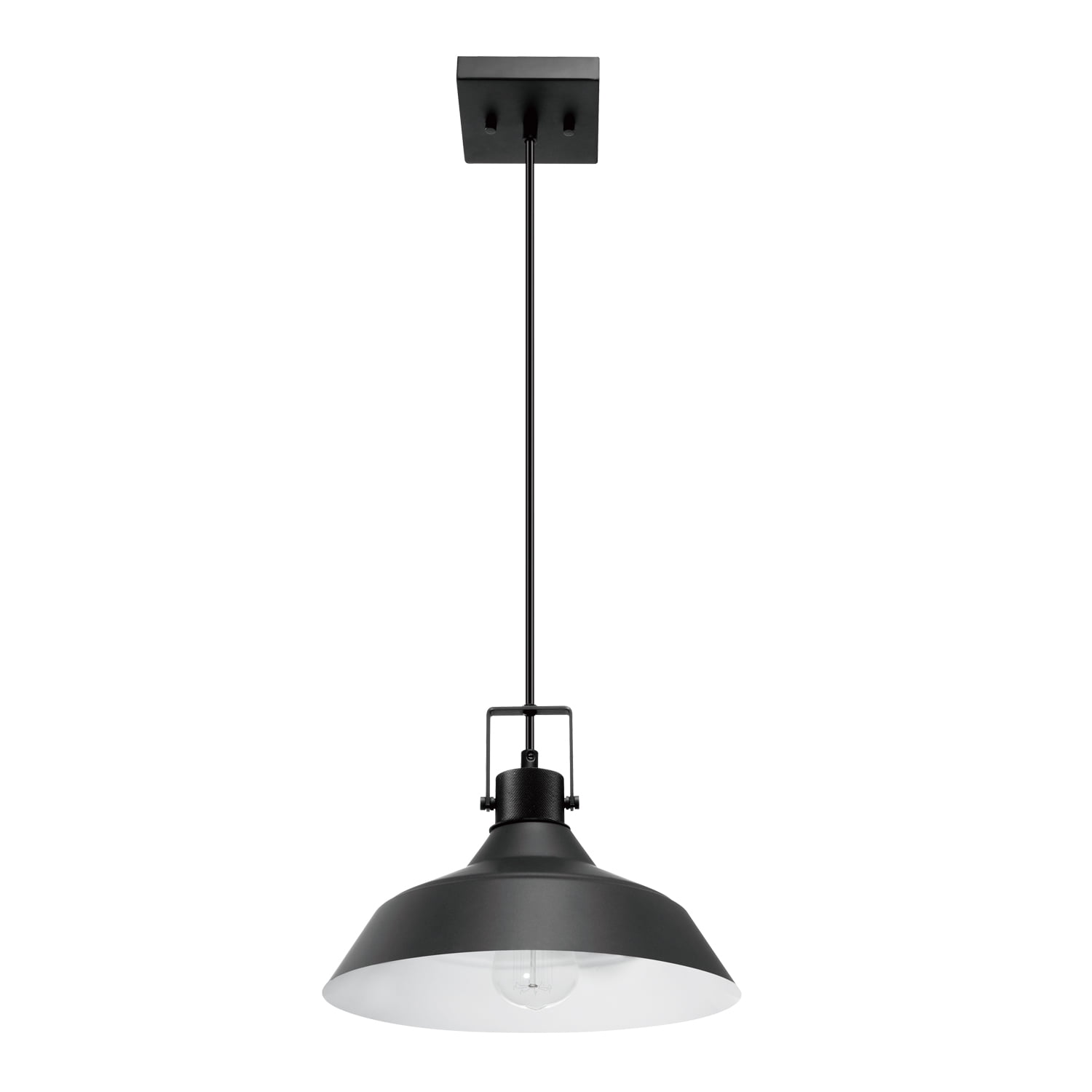 Globe Electric 1-Light Matte Black Pendant Lighting Fixture (Indoor/Outdoor, 1-Pack) c5rnb