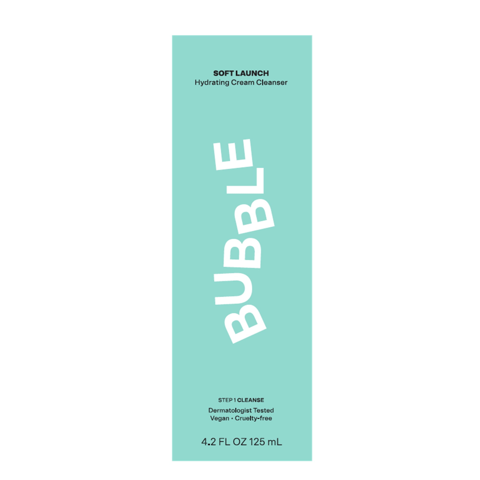 Bubble Skincare Soft Launch Cream Cleanser, Hydrating Face Wash for All Skin Types (4.2 fl oz) mdr3y