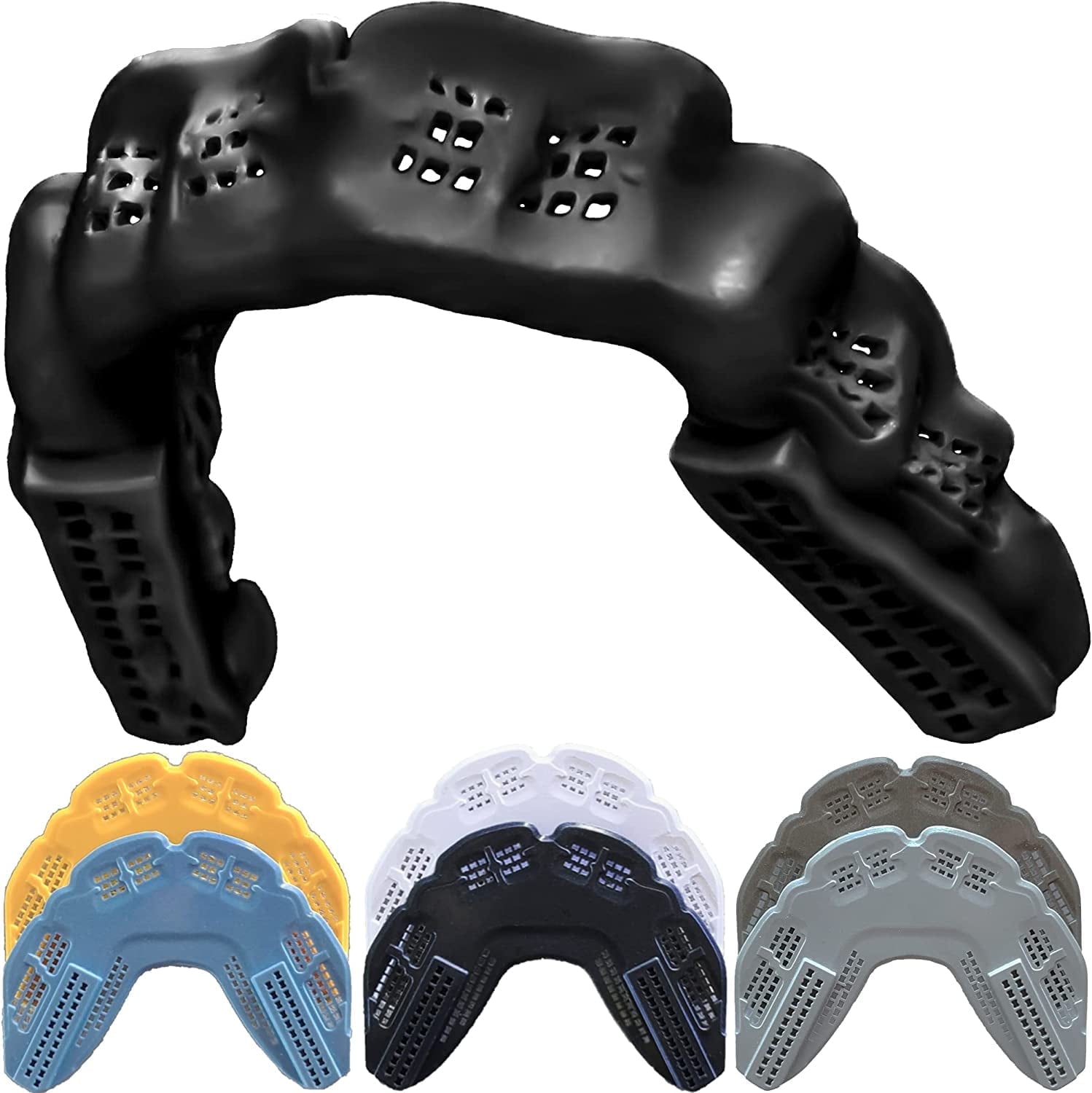 BulletProof MouthGuards Sports Mouth Guard for Braces (Black, One Size) olij3
