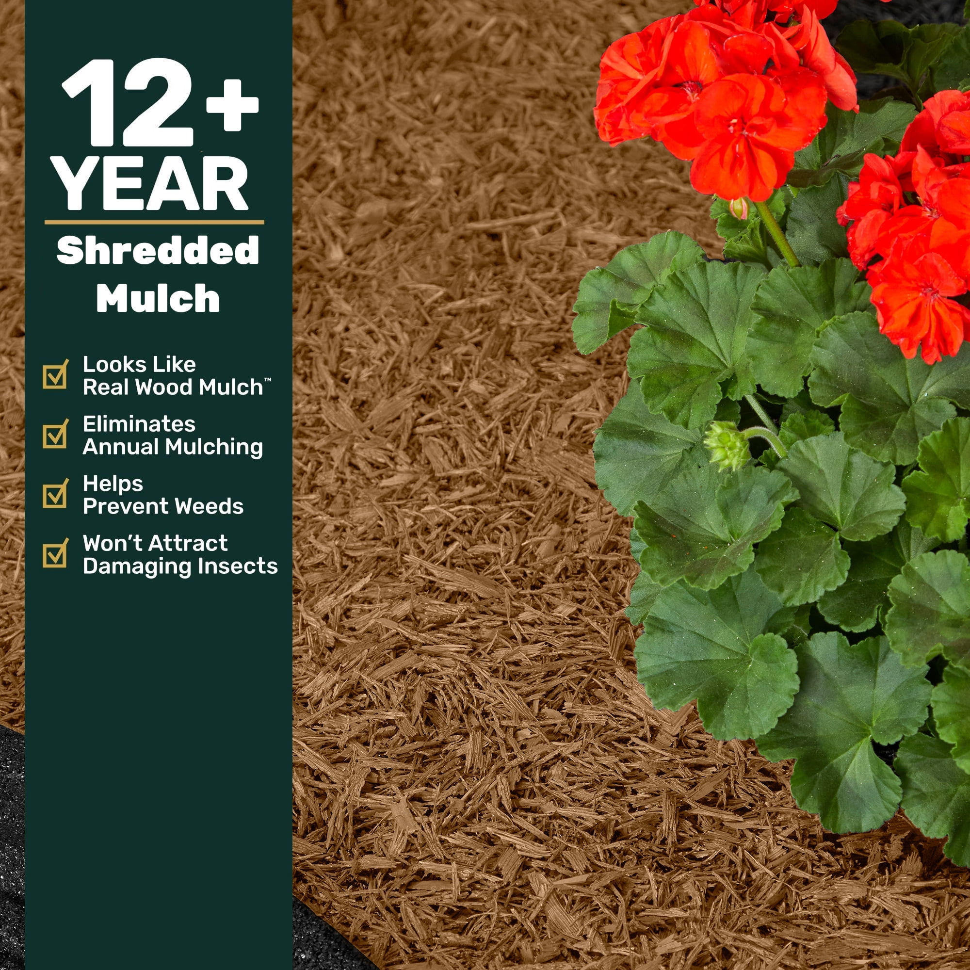 GroundSmart Cypress Shredded Rubber Mulch (Beige, 75 cu ft) sr8mp
