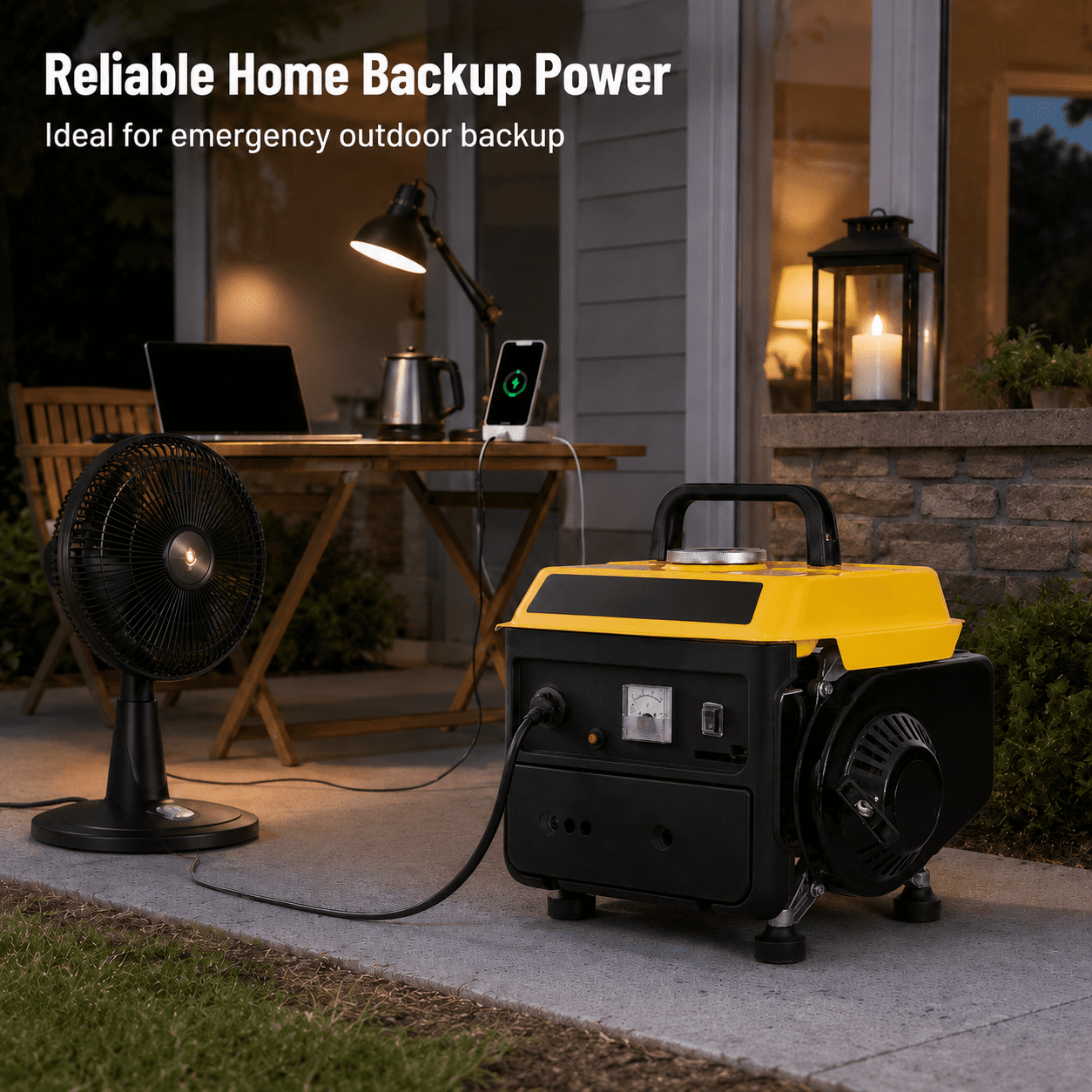 Seizeen Portable Gas Generator, 800W Rated Power Home Backup, 71CC 2-Stroke Engine (38.5 lb) 3xqgs